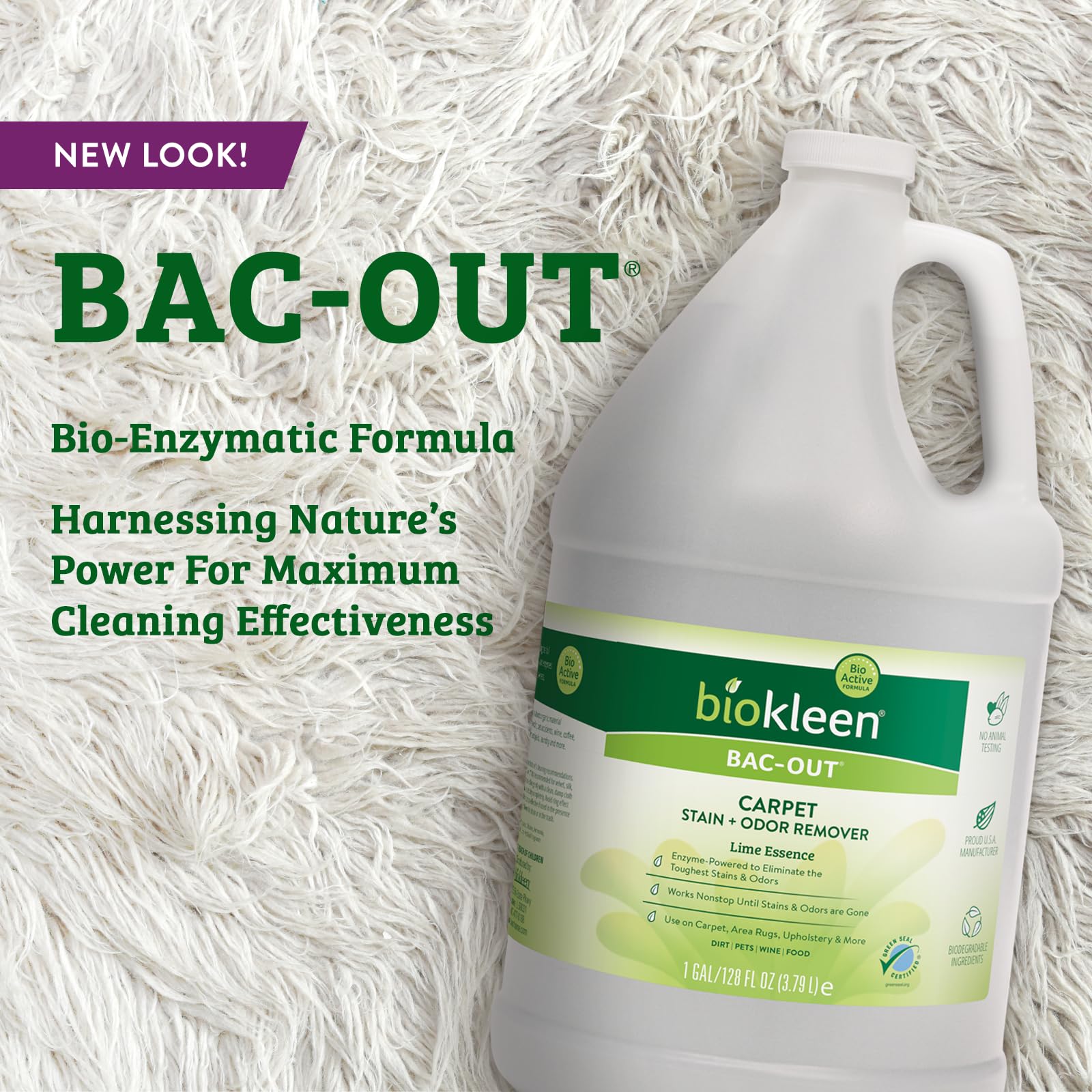 Bac Out Carpet Stain Remover Enzymatic (256 Fl Oz)