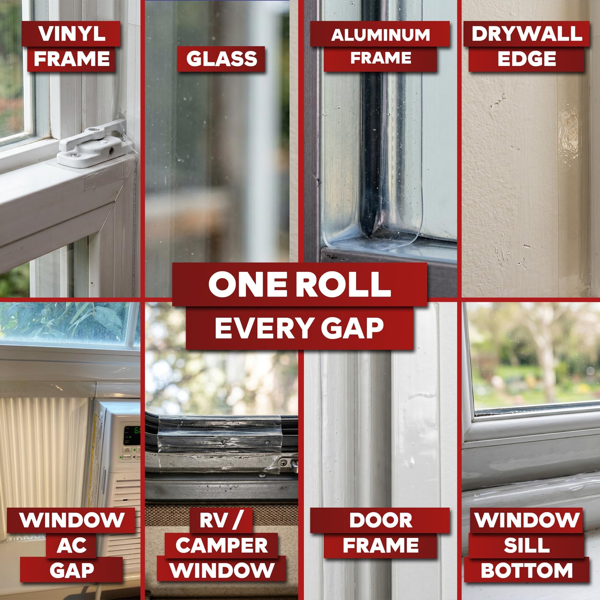 Window Sealing Tape for Winter 3” x 30 Yards RV Window Stripping for Winter