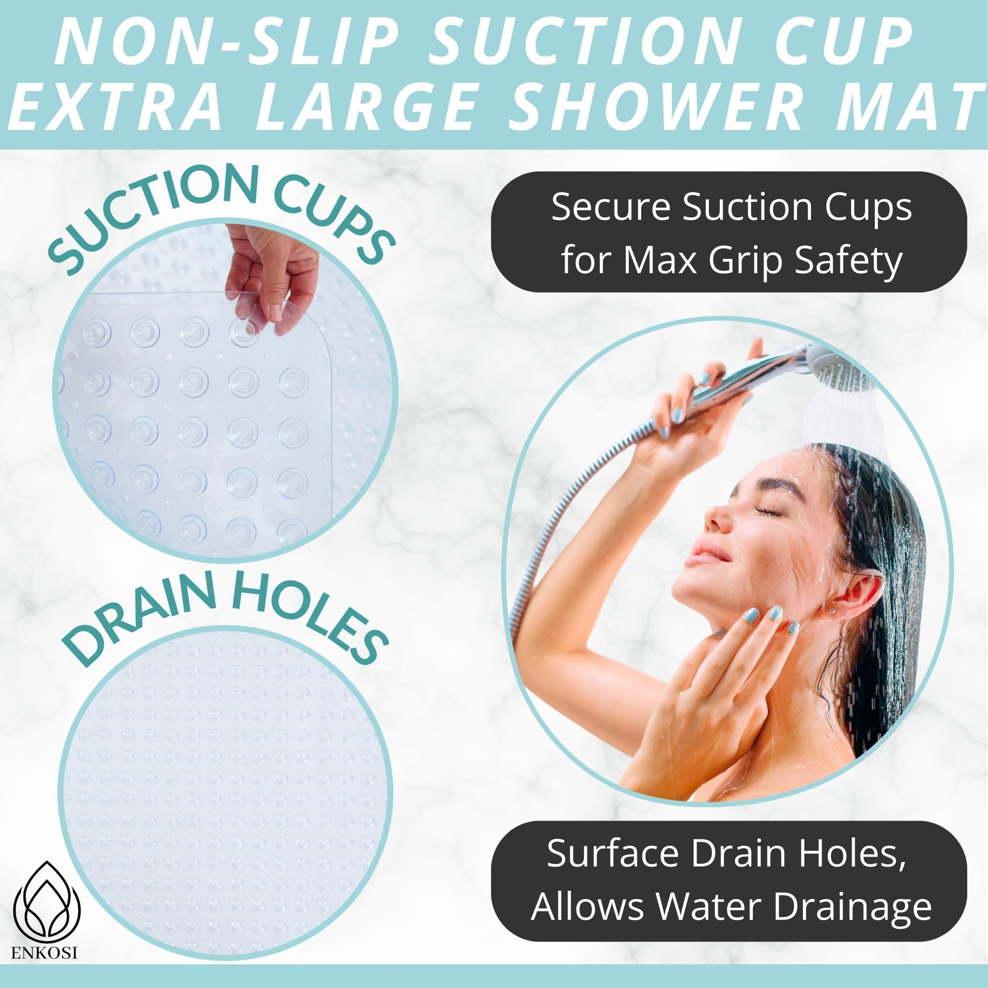 Extra Large Shower Mat Non Slip