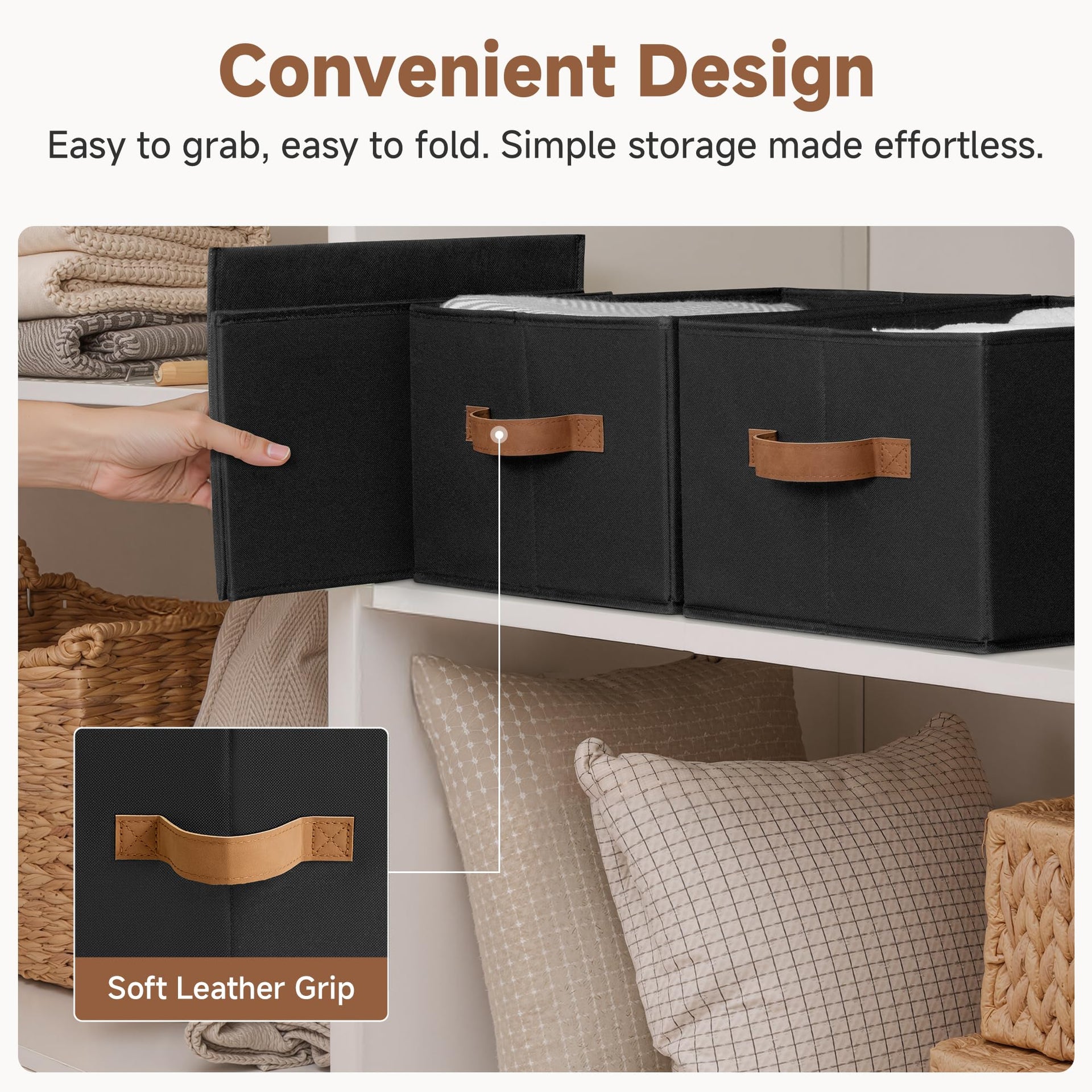 Closet Storage Bins (3 Count)
