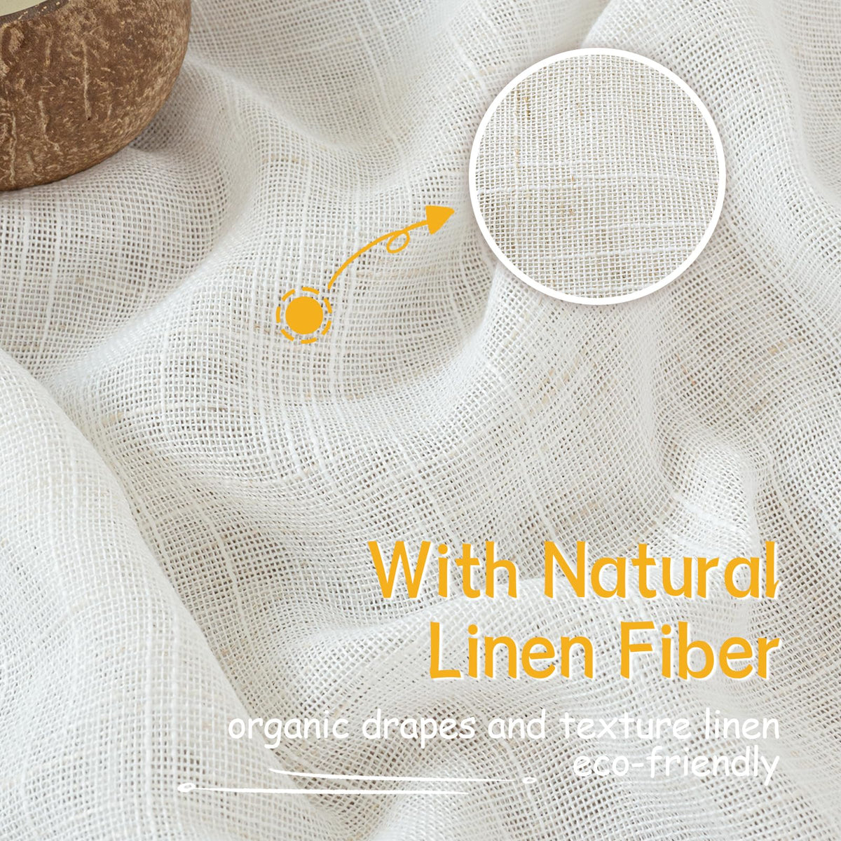 Small Linen Curtains 24 Inch Length for Cafe Kitchen Window (2 Count)