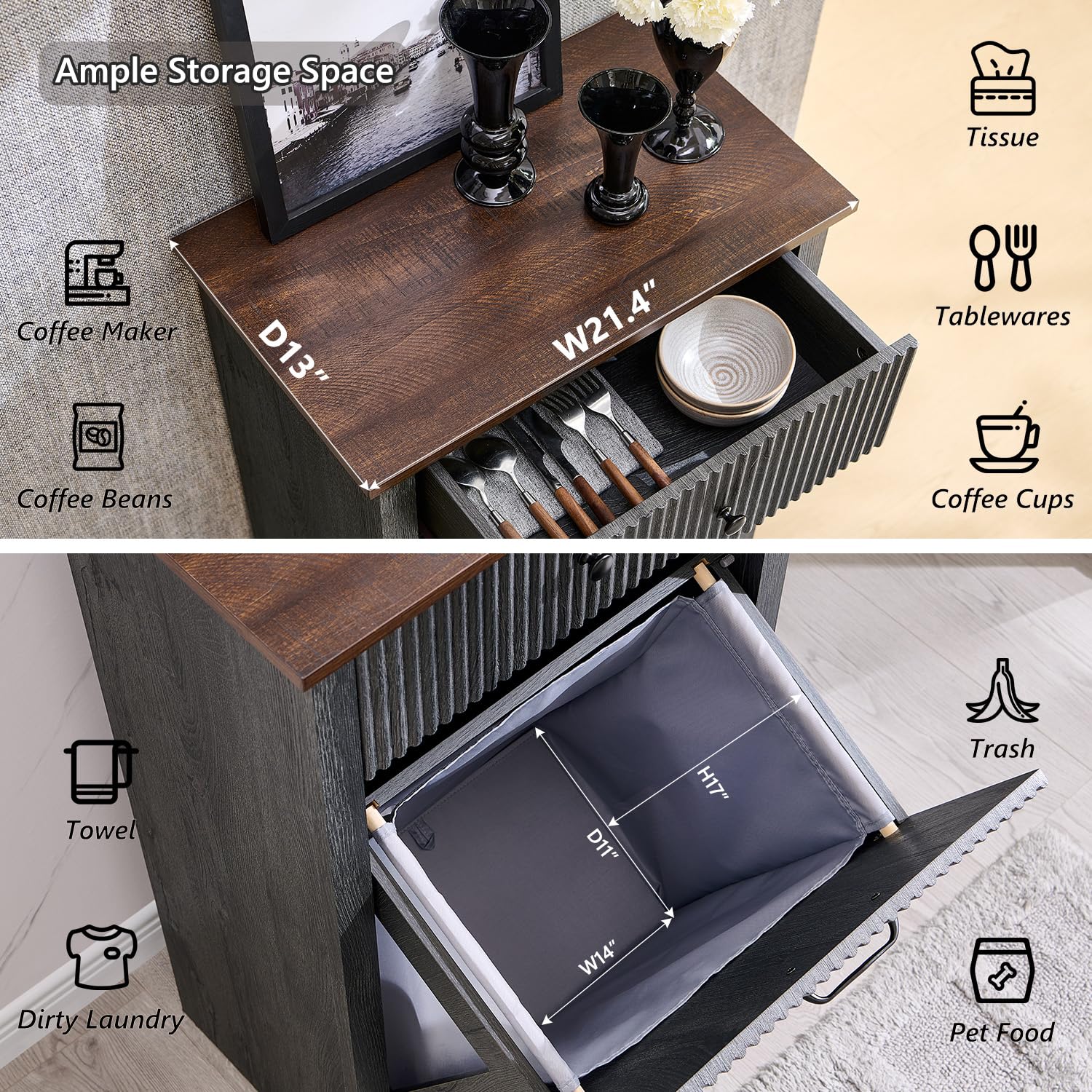 Tilt Out Trash Can Cabinet