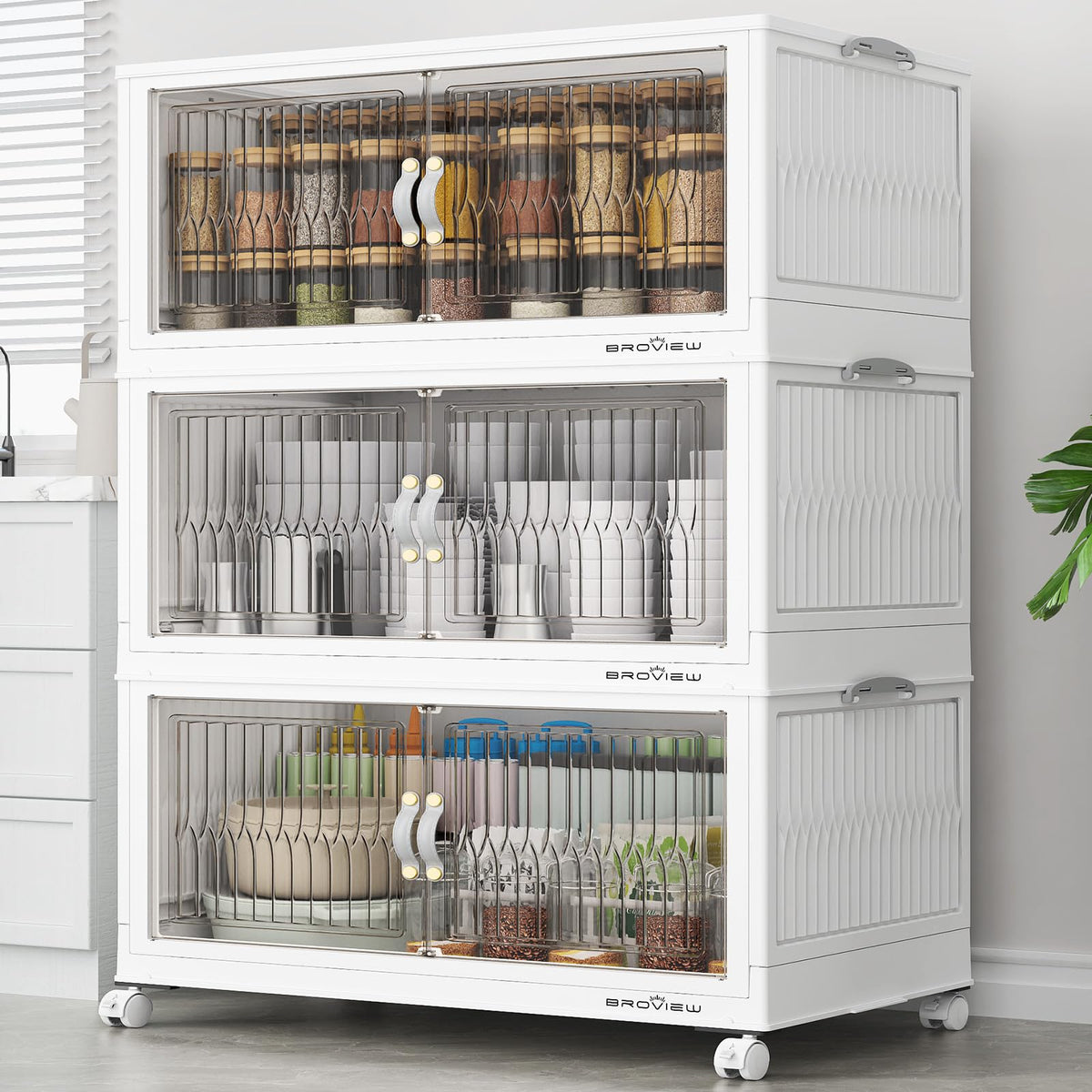 360Qt Stackable Storage Bins with Lid (3 Count)