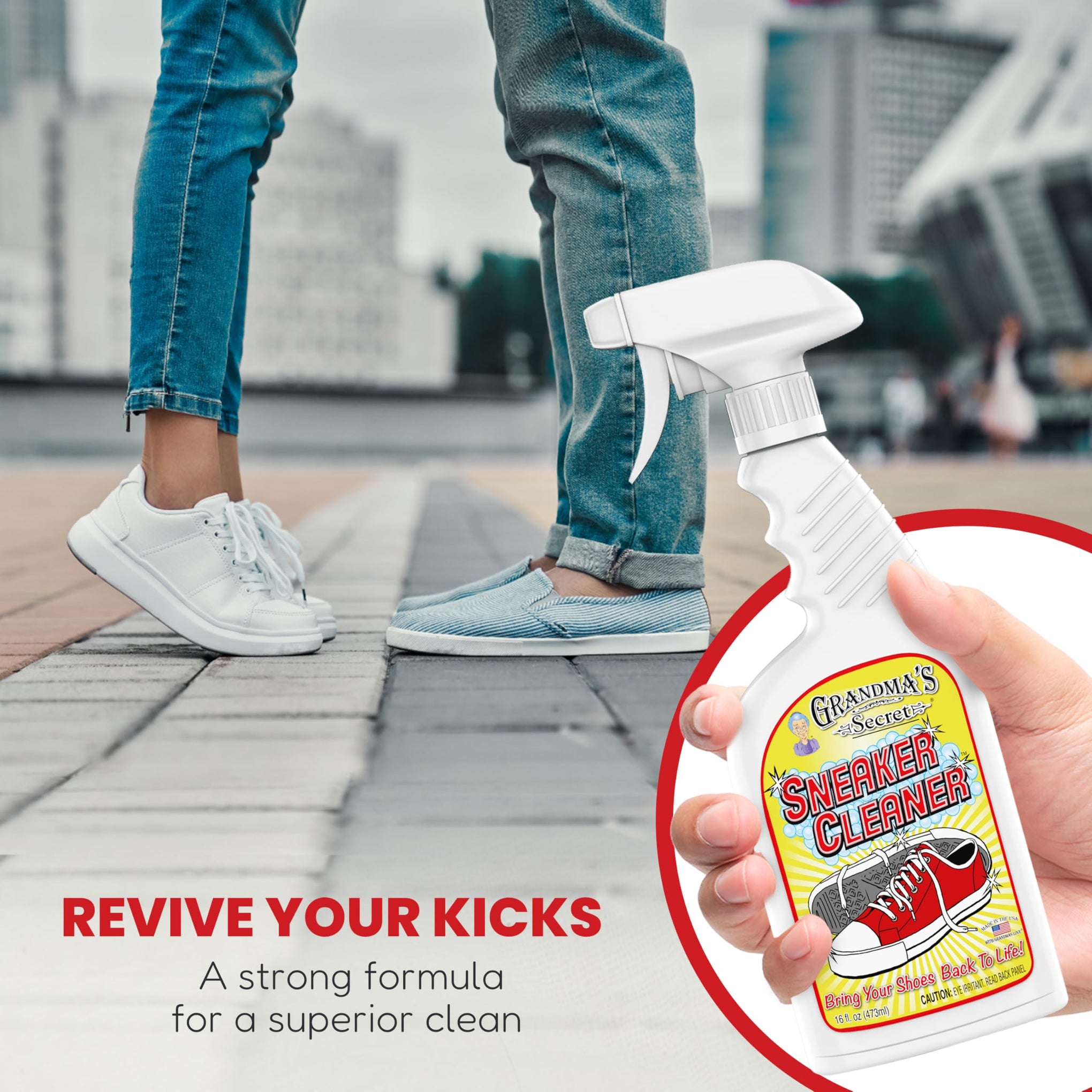 Shoe Cleaner Stain Remover Spray for Rubber (16 Fl Oz)