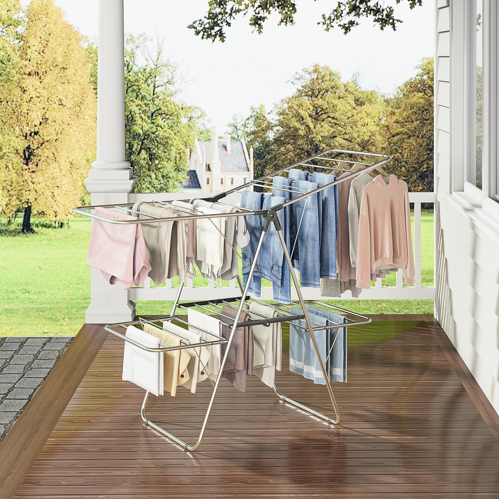 Large Stainless Steel Clothes Drying Rack