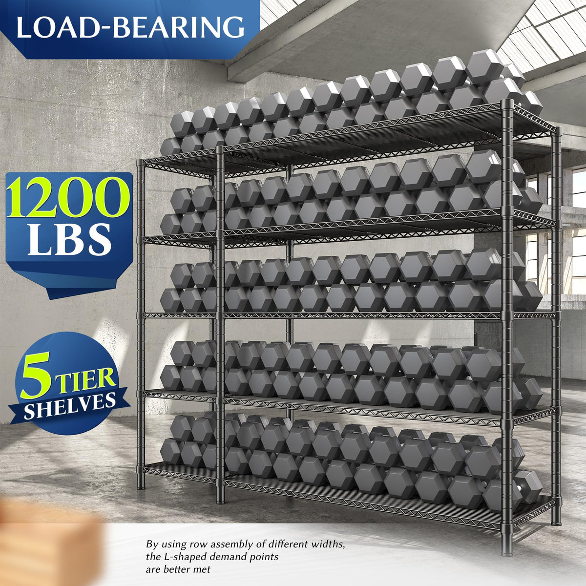 70.8H Wire Shelving Rack (2 Count)