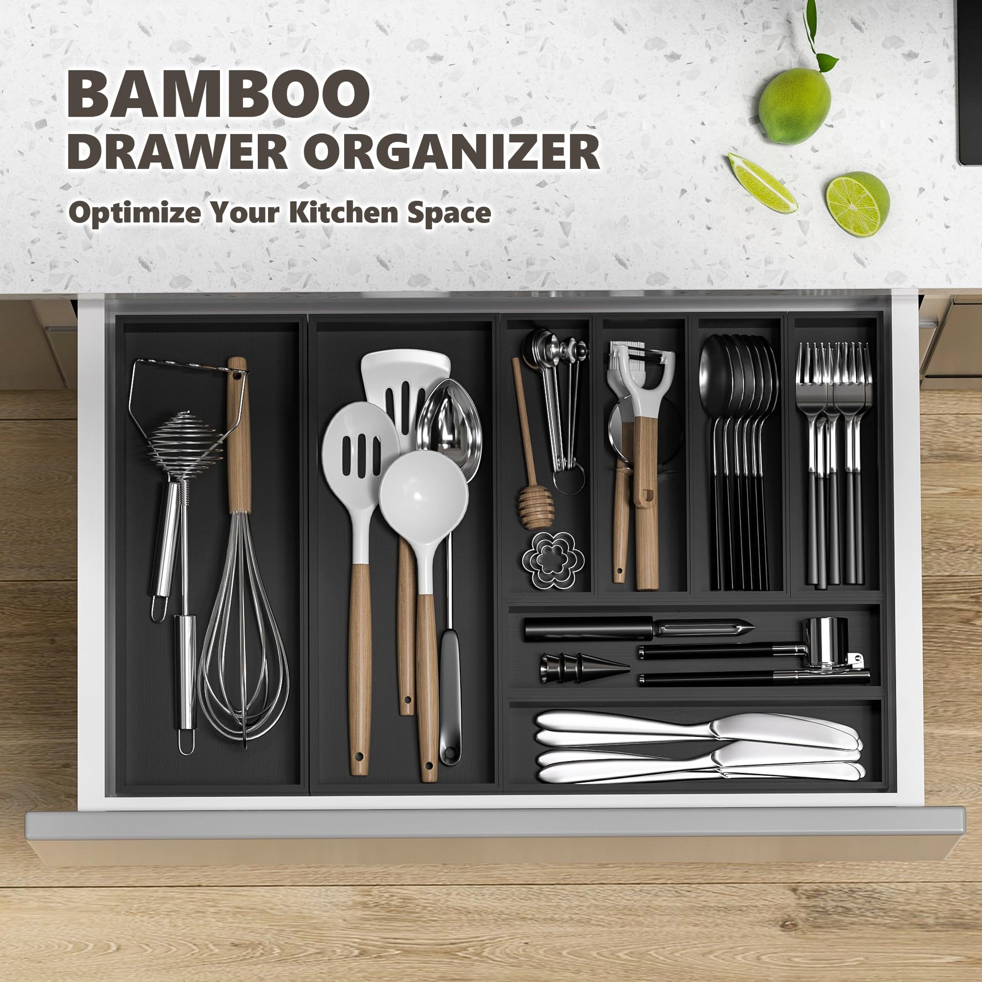Kitchen Drawer Organizer Bins (2 Count)
