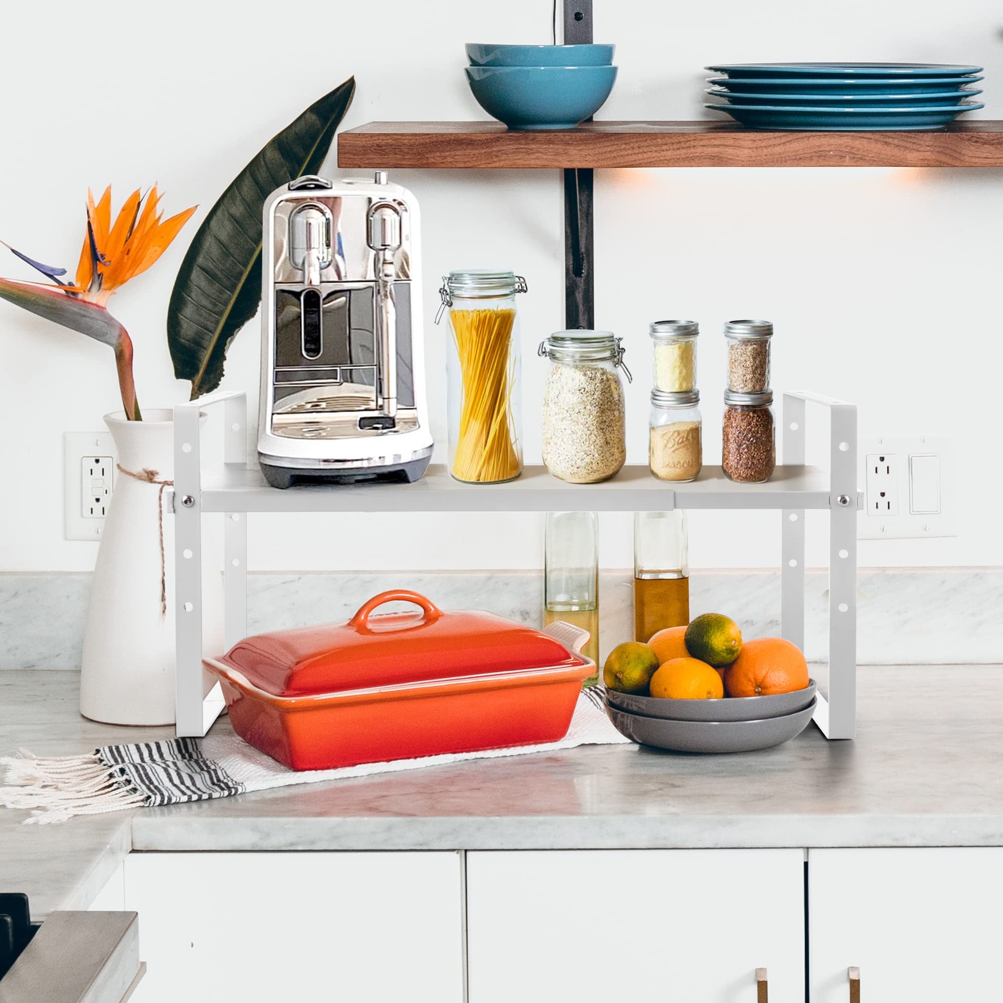 Expandable Cabinet Shelf Organizer Rack