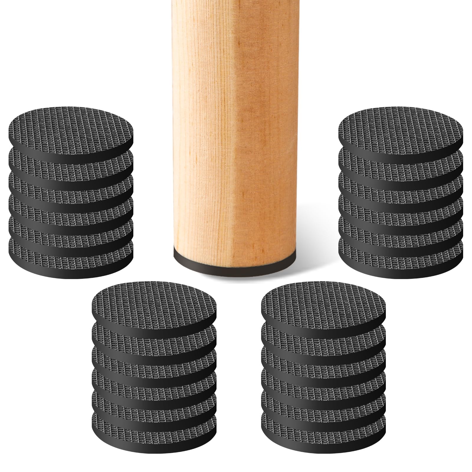 Non Slip Rubber Furniture Pads & Grippers (24 Count)