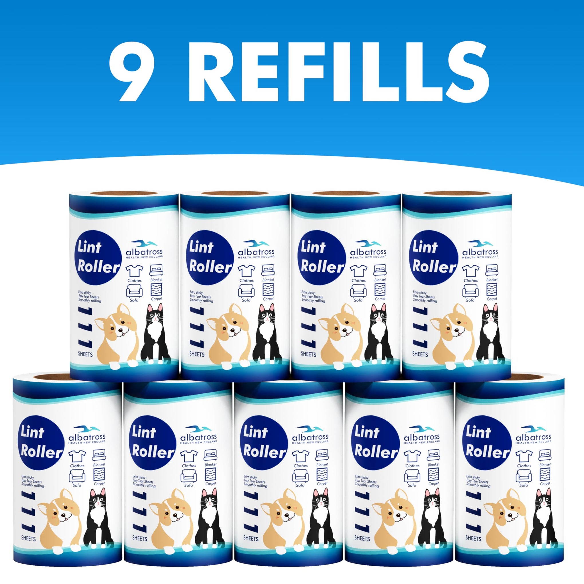 Extra Sticky Lint Roller Refills Only