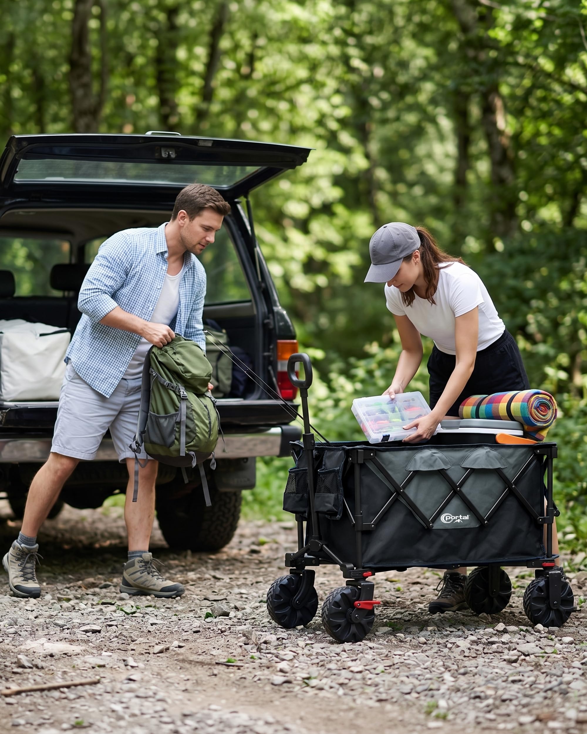 Folding Wagon Black
