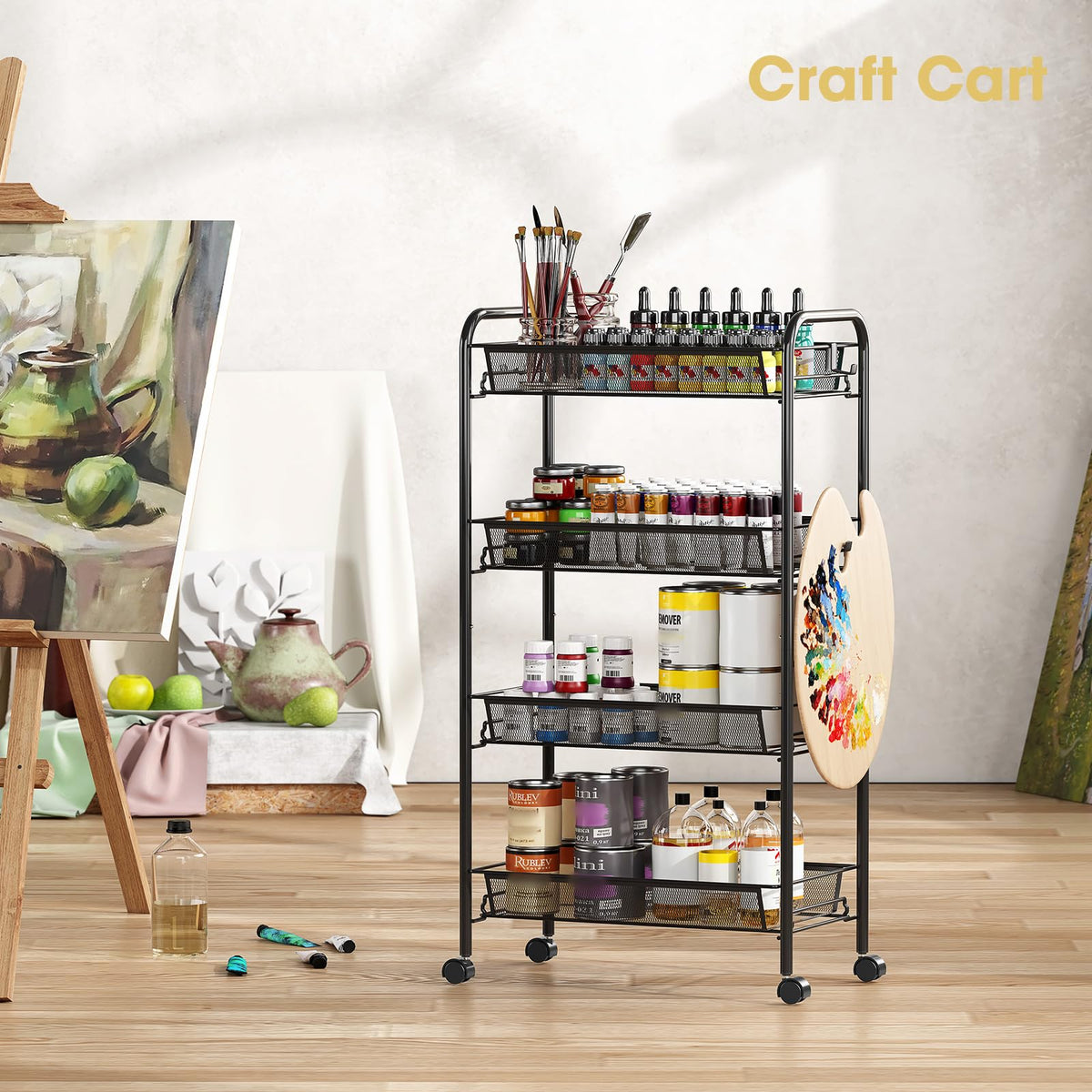 4 Tier Rolling Cart (4 Count)