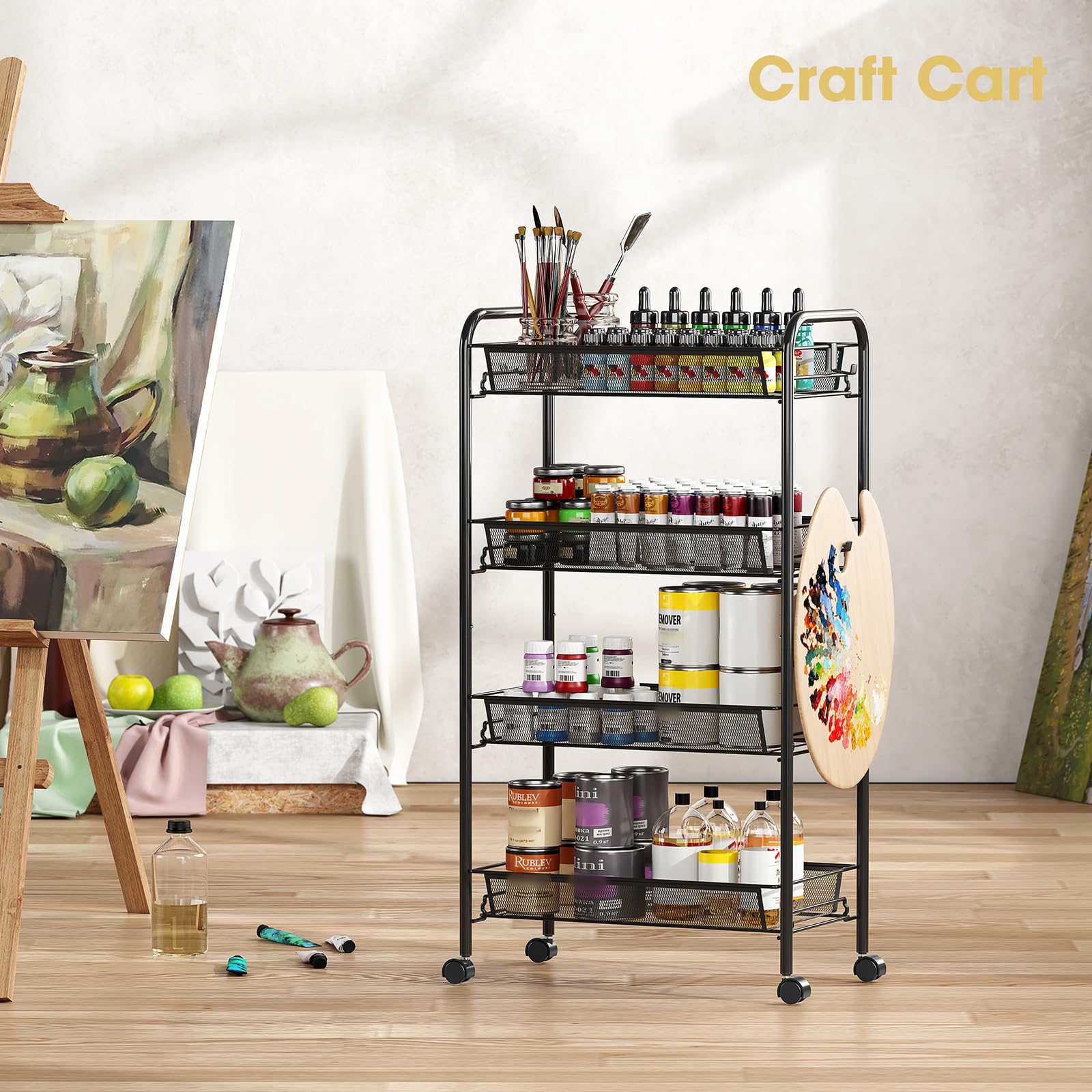 4 Tier Rolling Cart (4 Count)