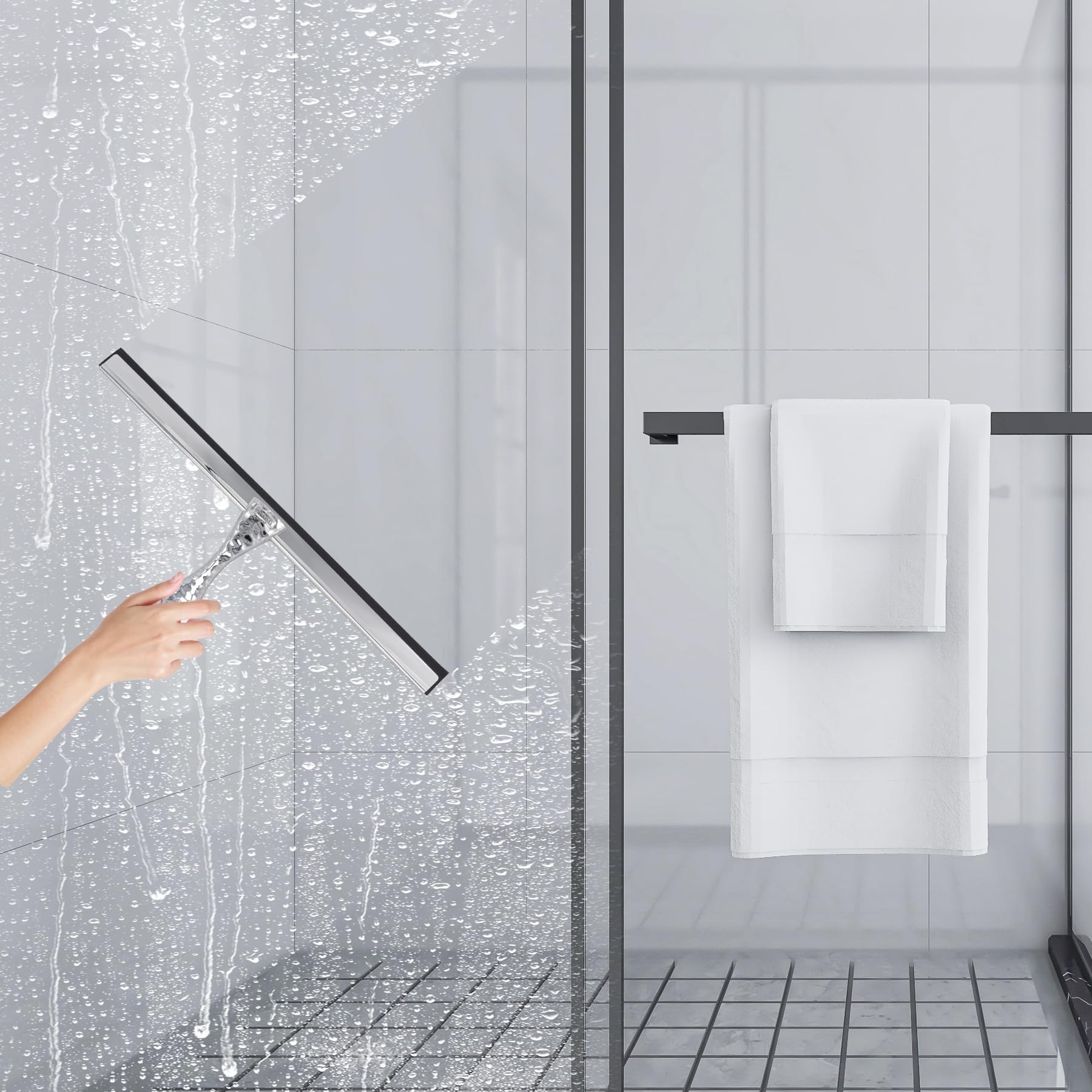 All Purpose Silicone Shower Squeegee for Shower Glass Door