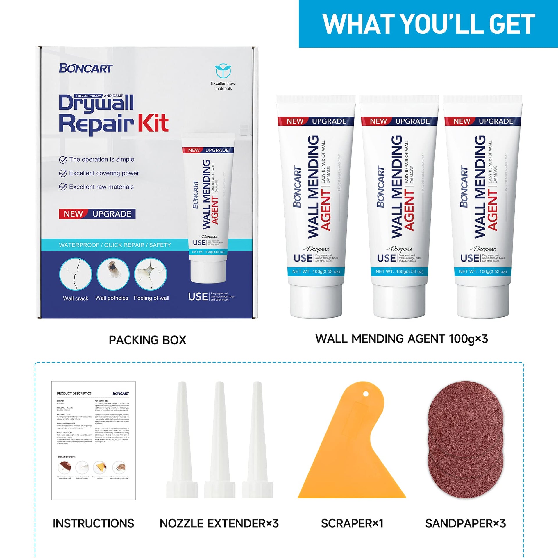 Spackle wall Repair Kit