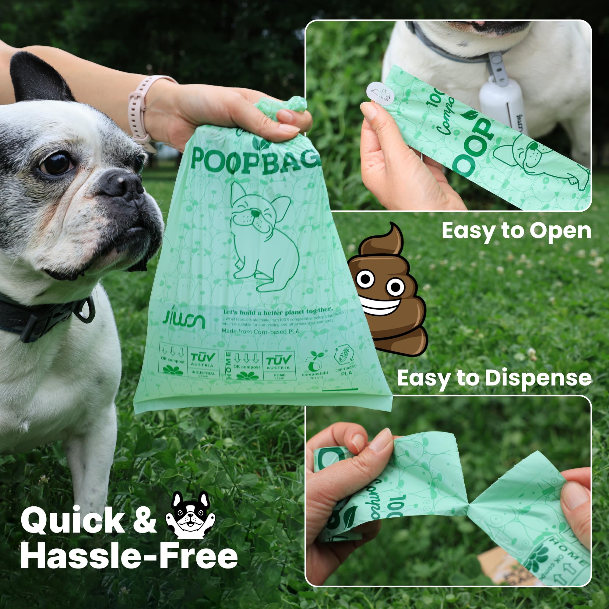 100% Certified Home Compostable Dog Poop Bags (240 Count)