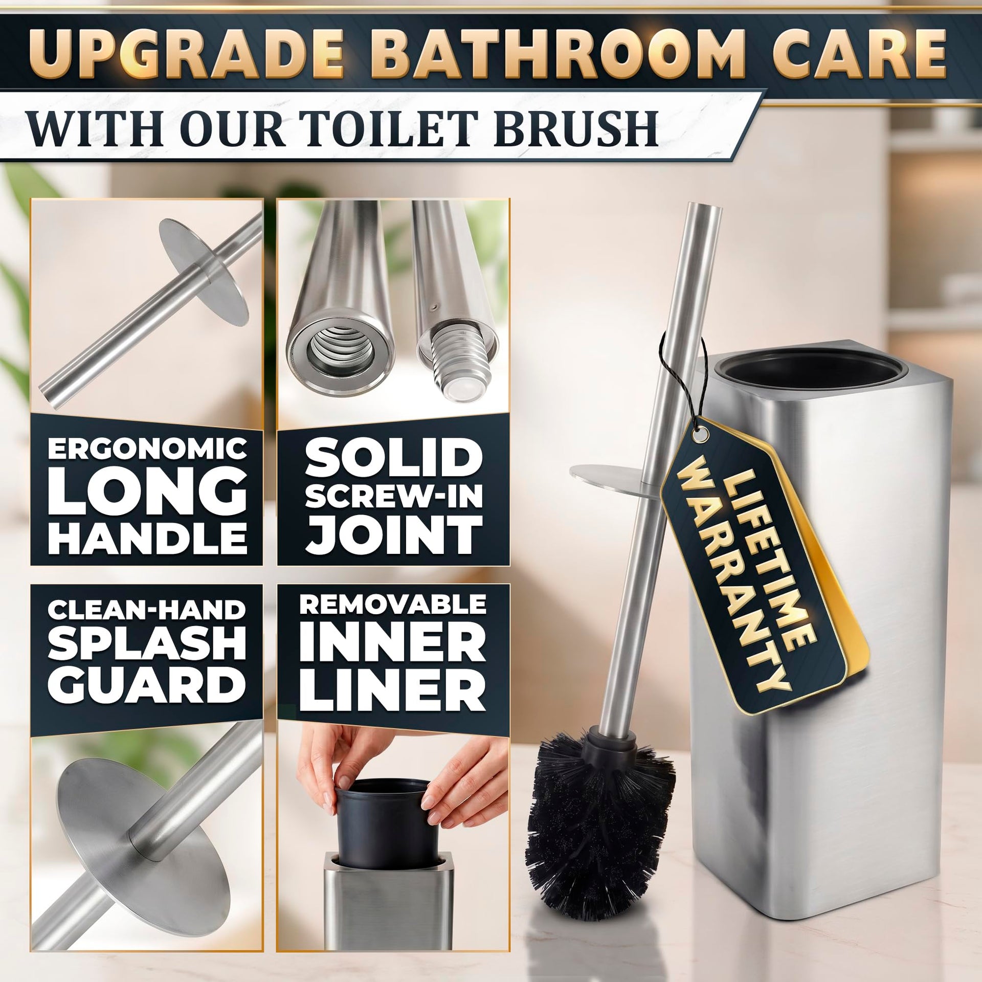 Toilet Brush and Holder Set
