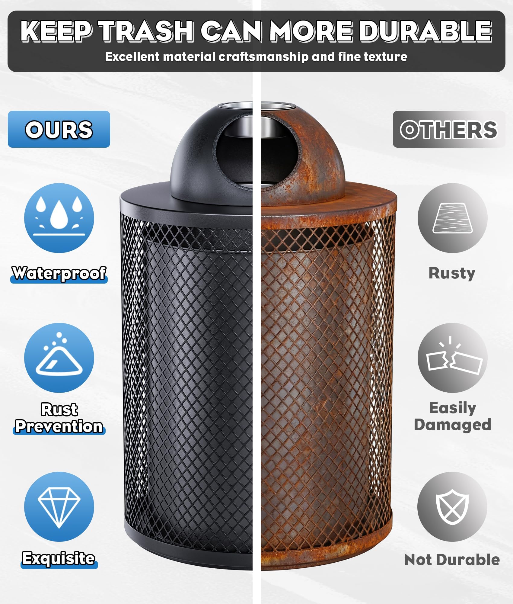 Outdoor Trash Can Commercial