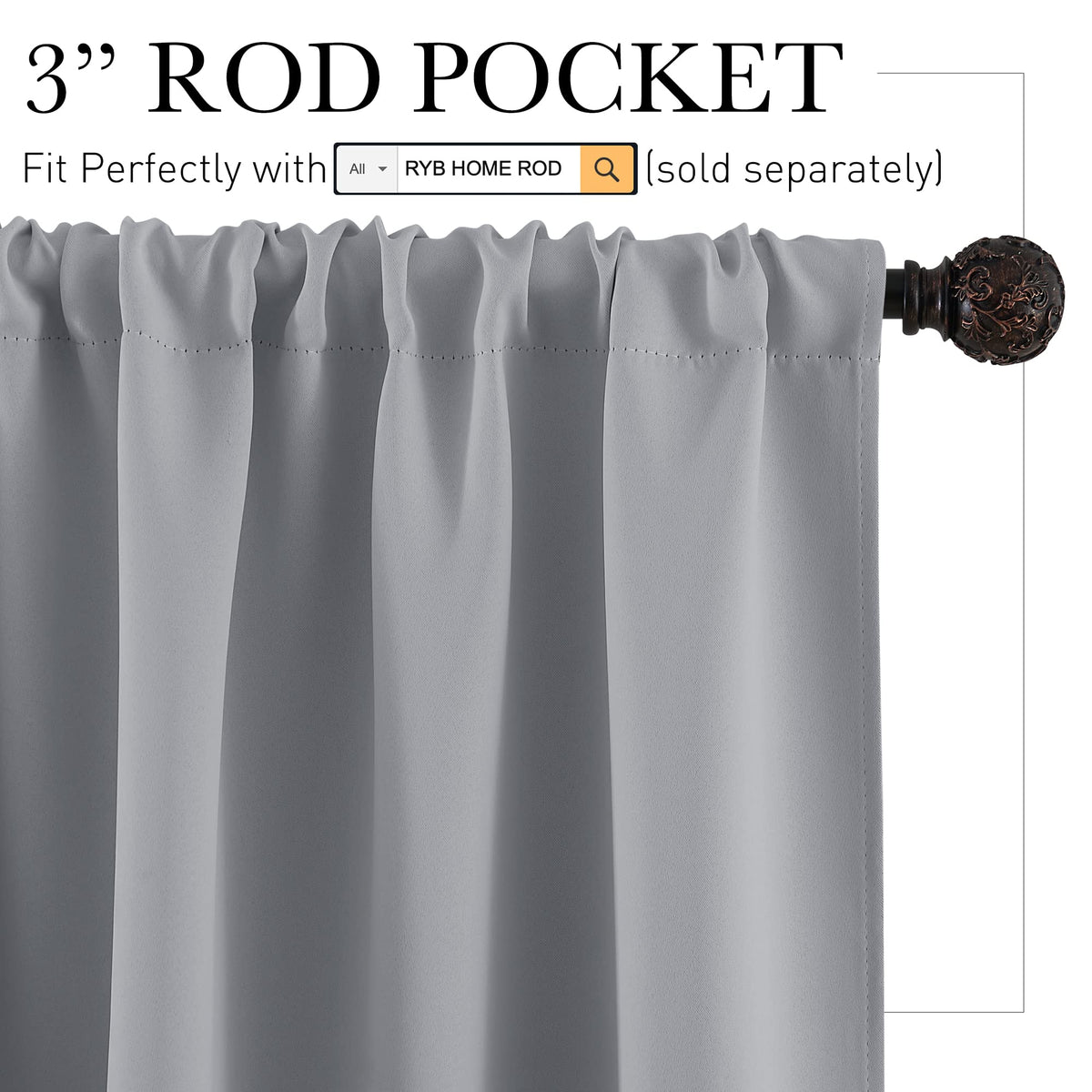 Short Blackout Privacy Curtains 30 inch Long for Bathroom Window