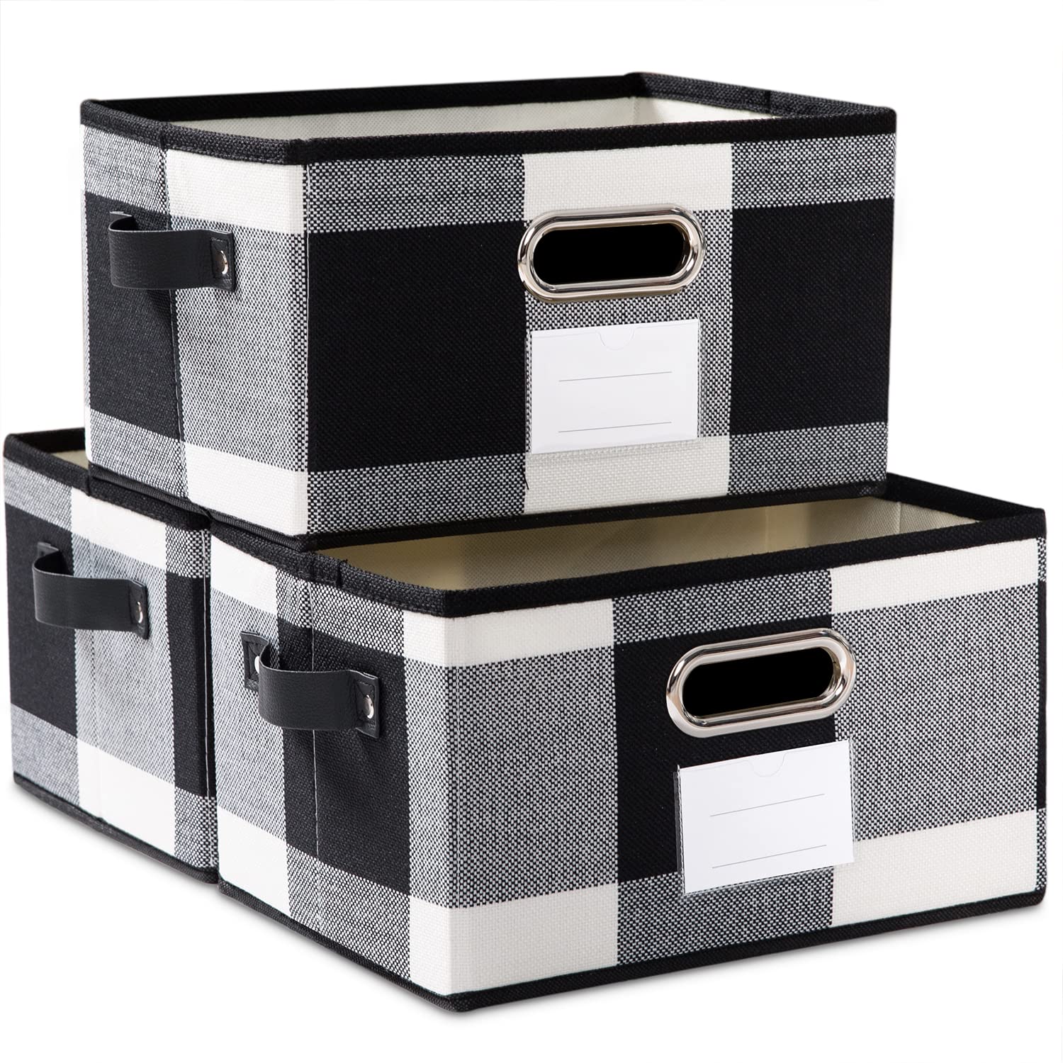 Large Collapsible Storage Baskets for Closet [3 (3 Count)