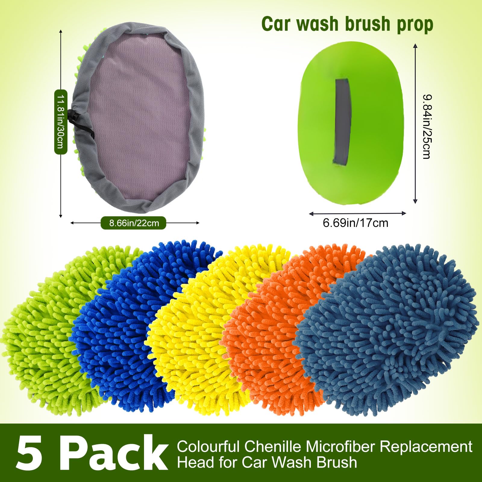 5 Pcs Car Wash Mitt Set (5 Count)
