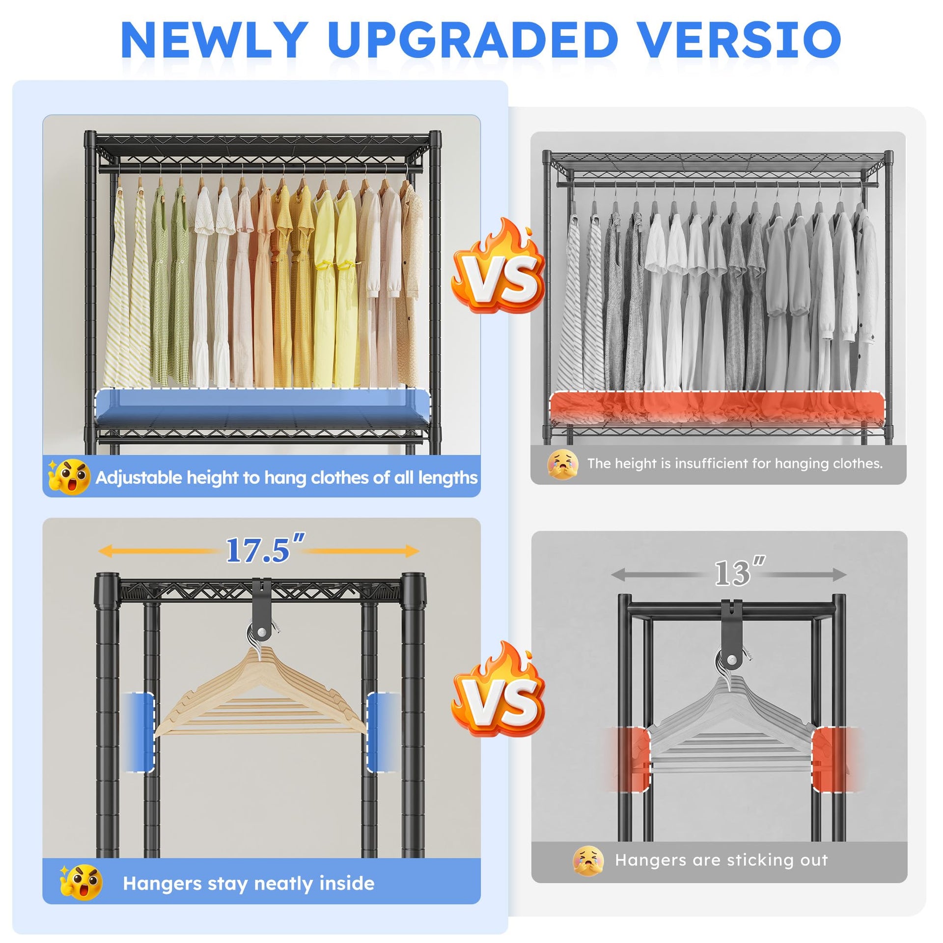 Rolling Clothes Rack with Cover