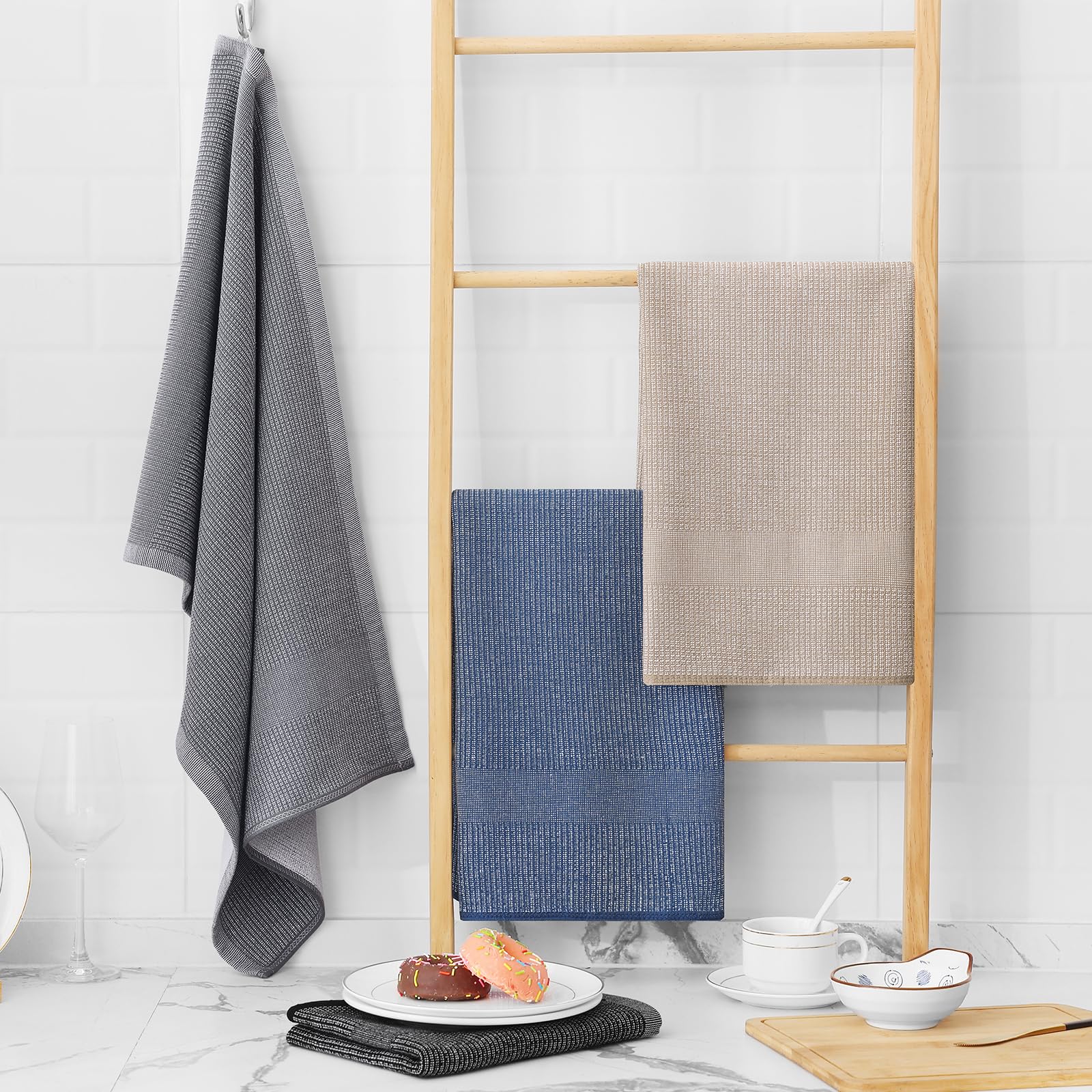 380 GSM Cotton Premium Kitchen Towels 12 Pack (12 Count)