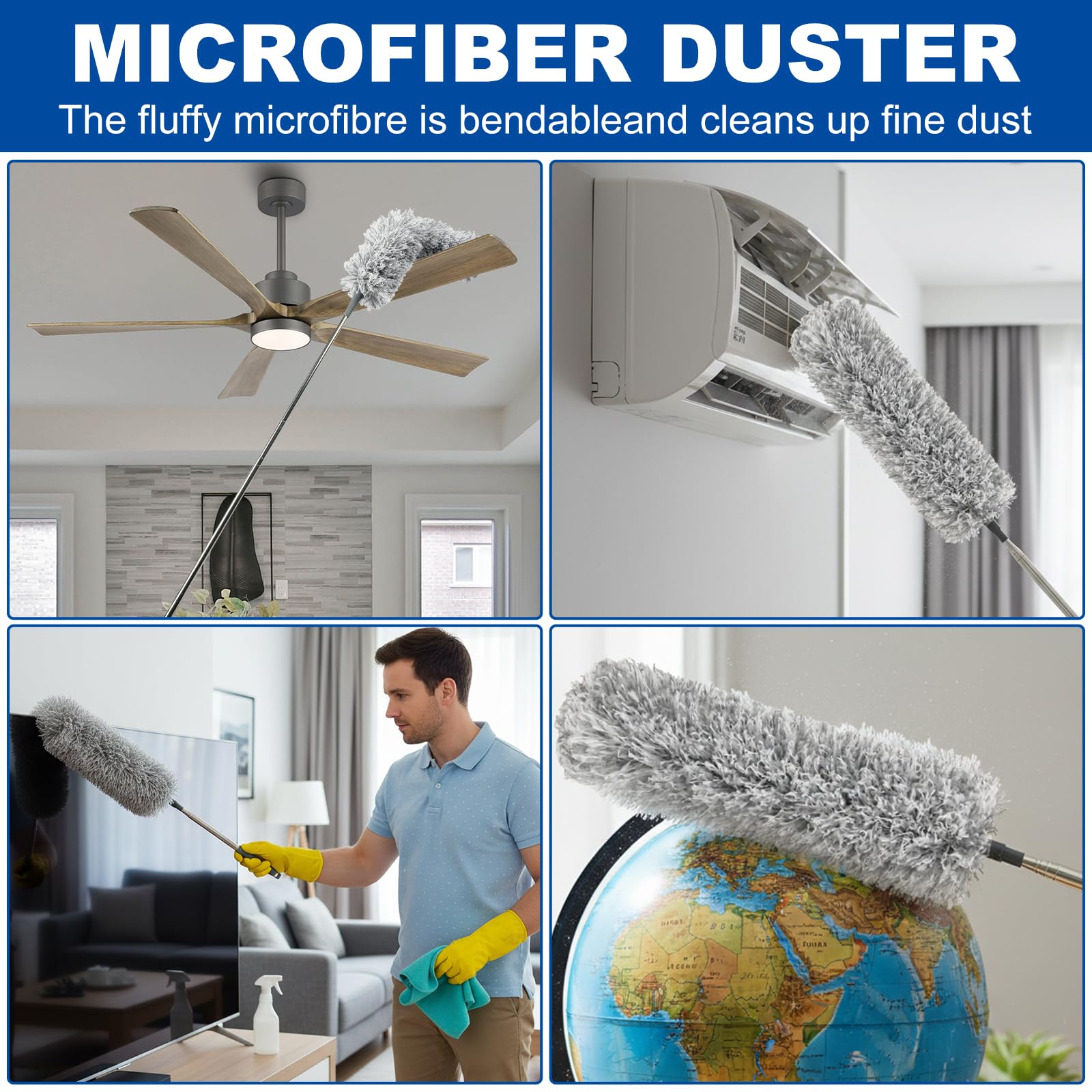 Cleaning Duster for Cleaning Retractable Gap Dust Cleaner Cleaning Tools (3 Count)