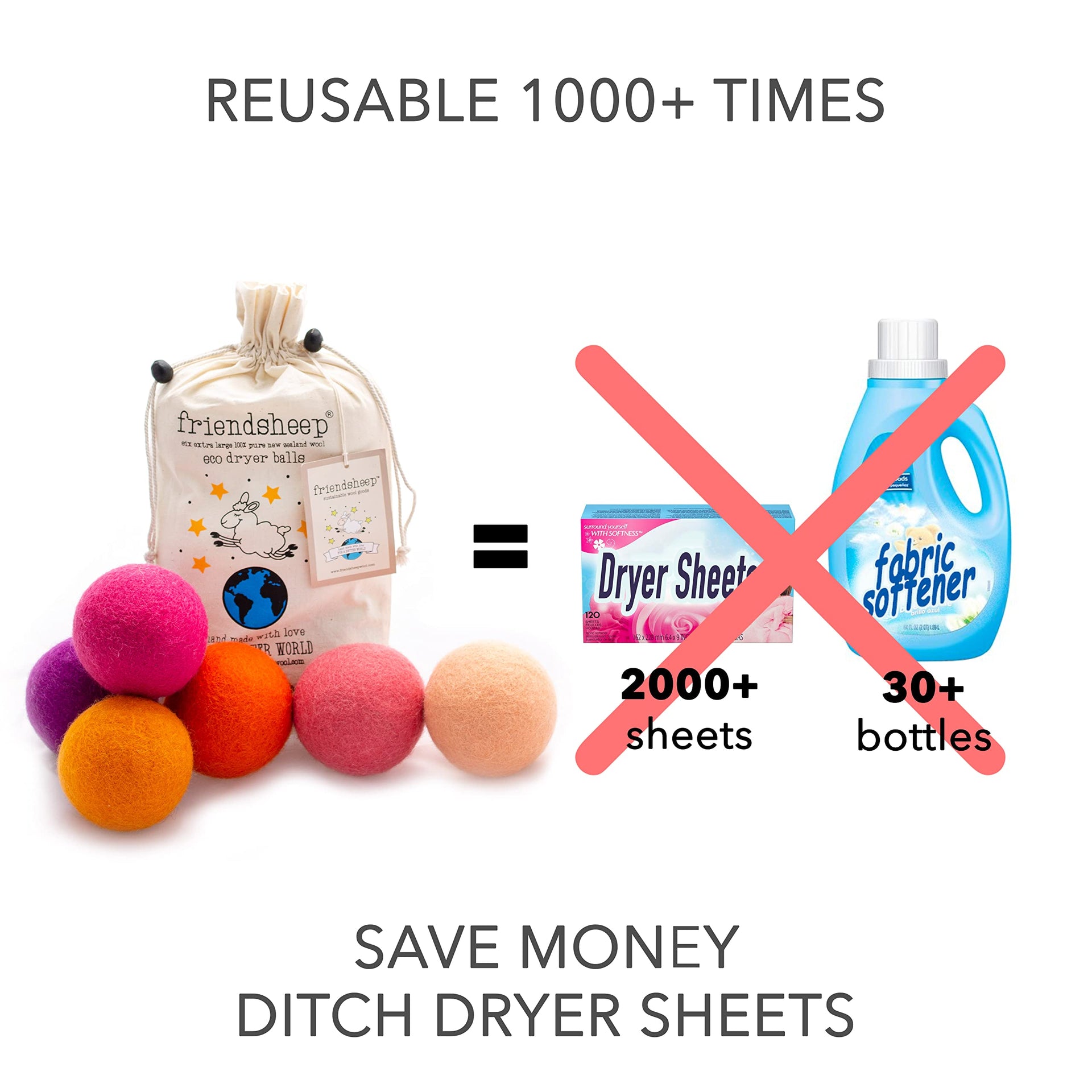 Wool Dryer Balls (6 Count)