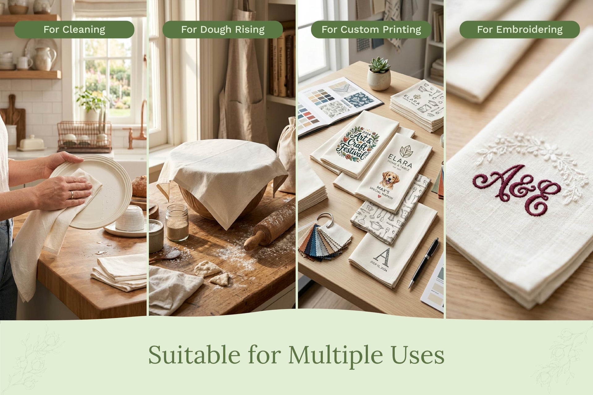 Wholesale Flour Sack Kitchen Towels (10 Count)