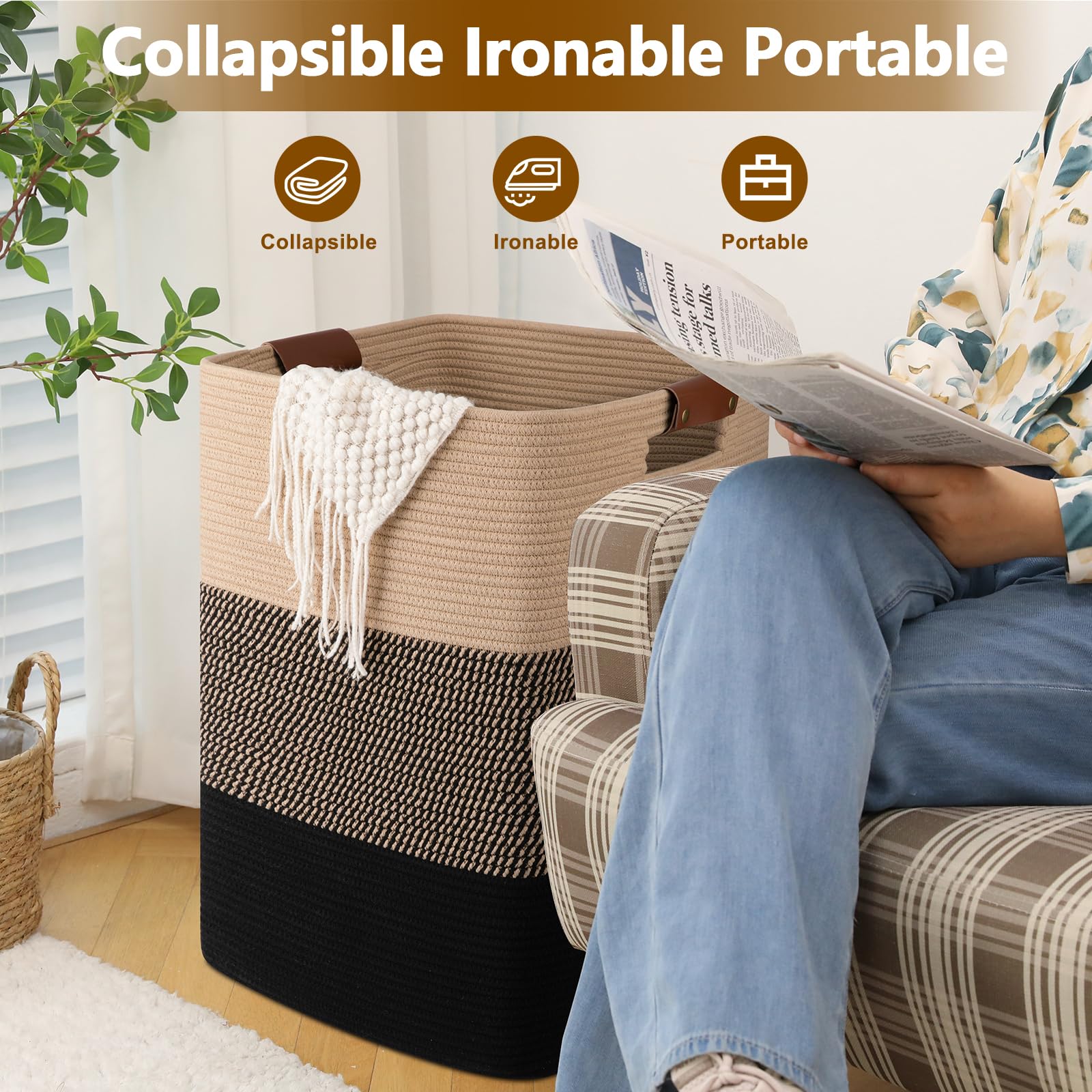 Laundry Hamper 96L Extra Large Laundry Basket