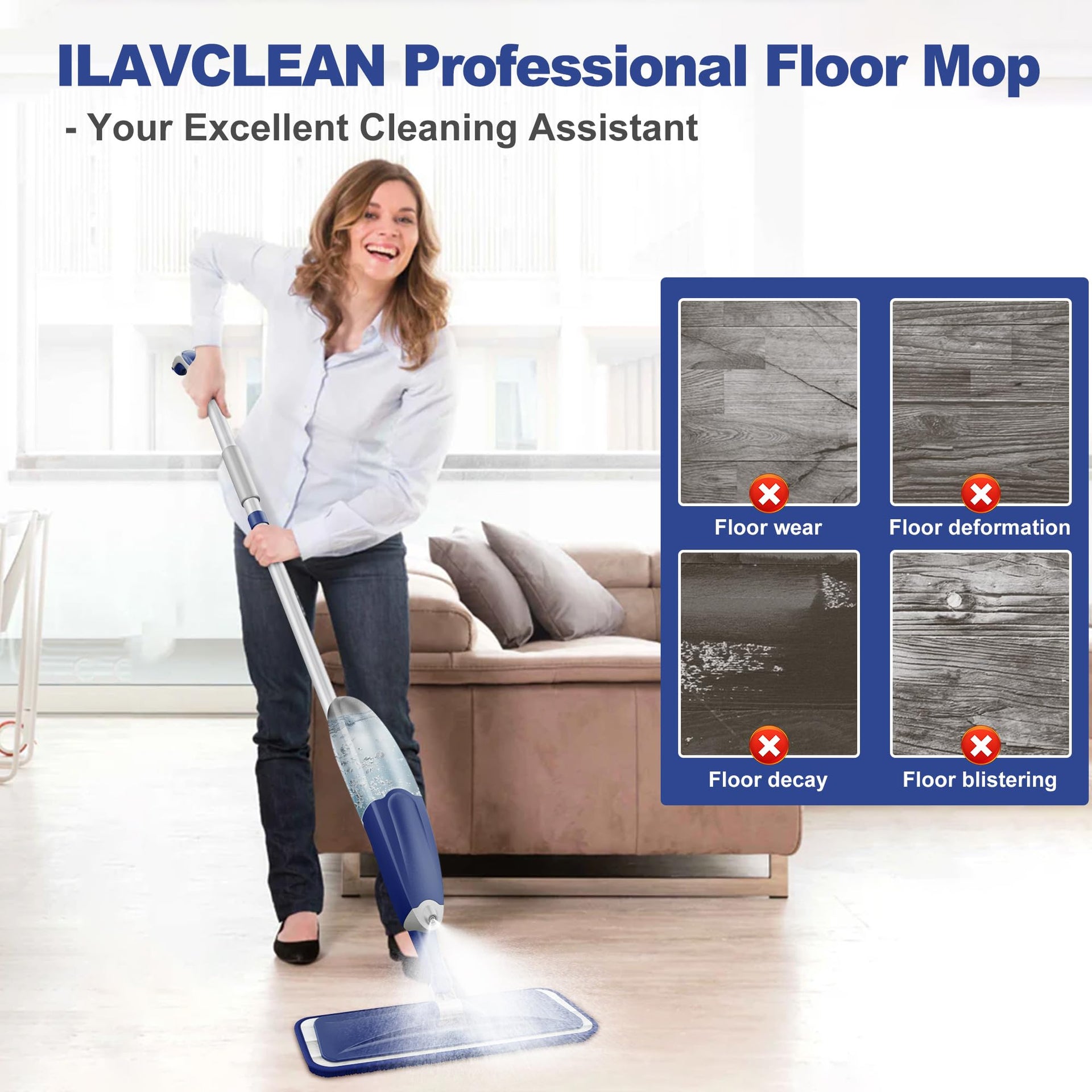 Microfiber Spray Mop for Floors Cleaning