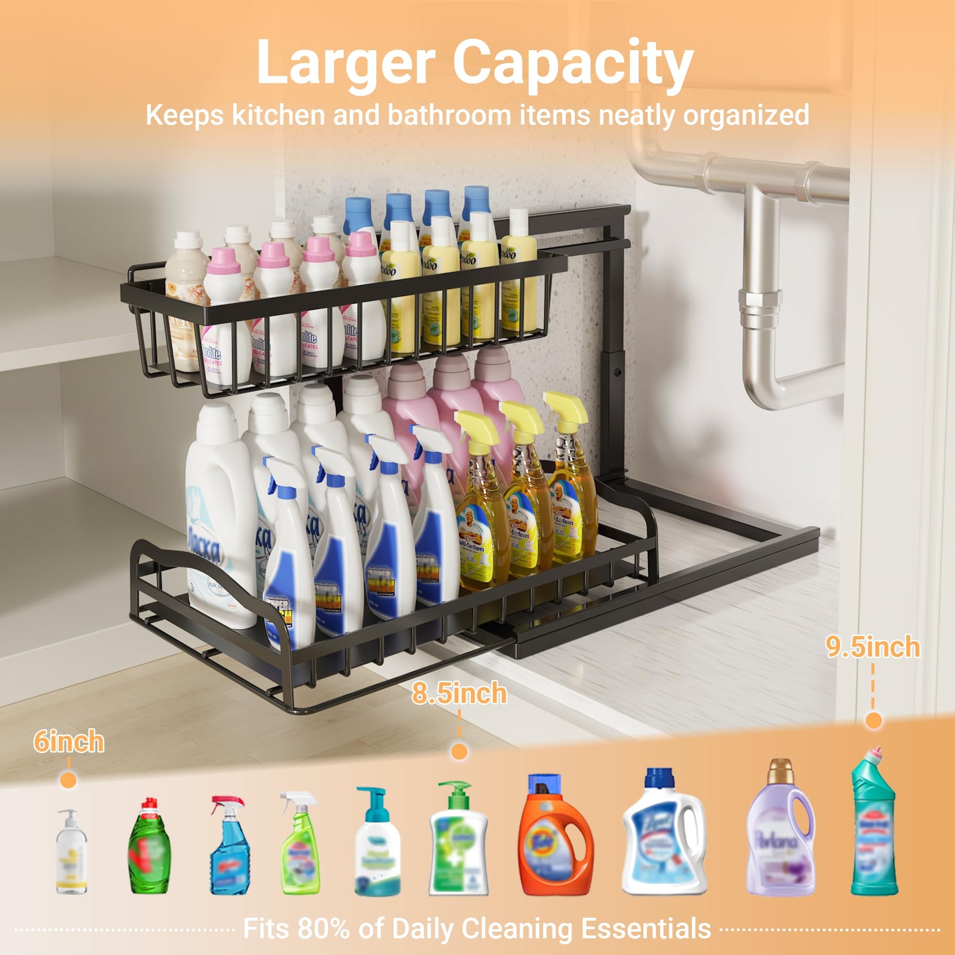2 Pack Under Sink Organizer (2 Count)