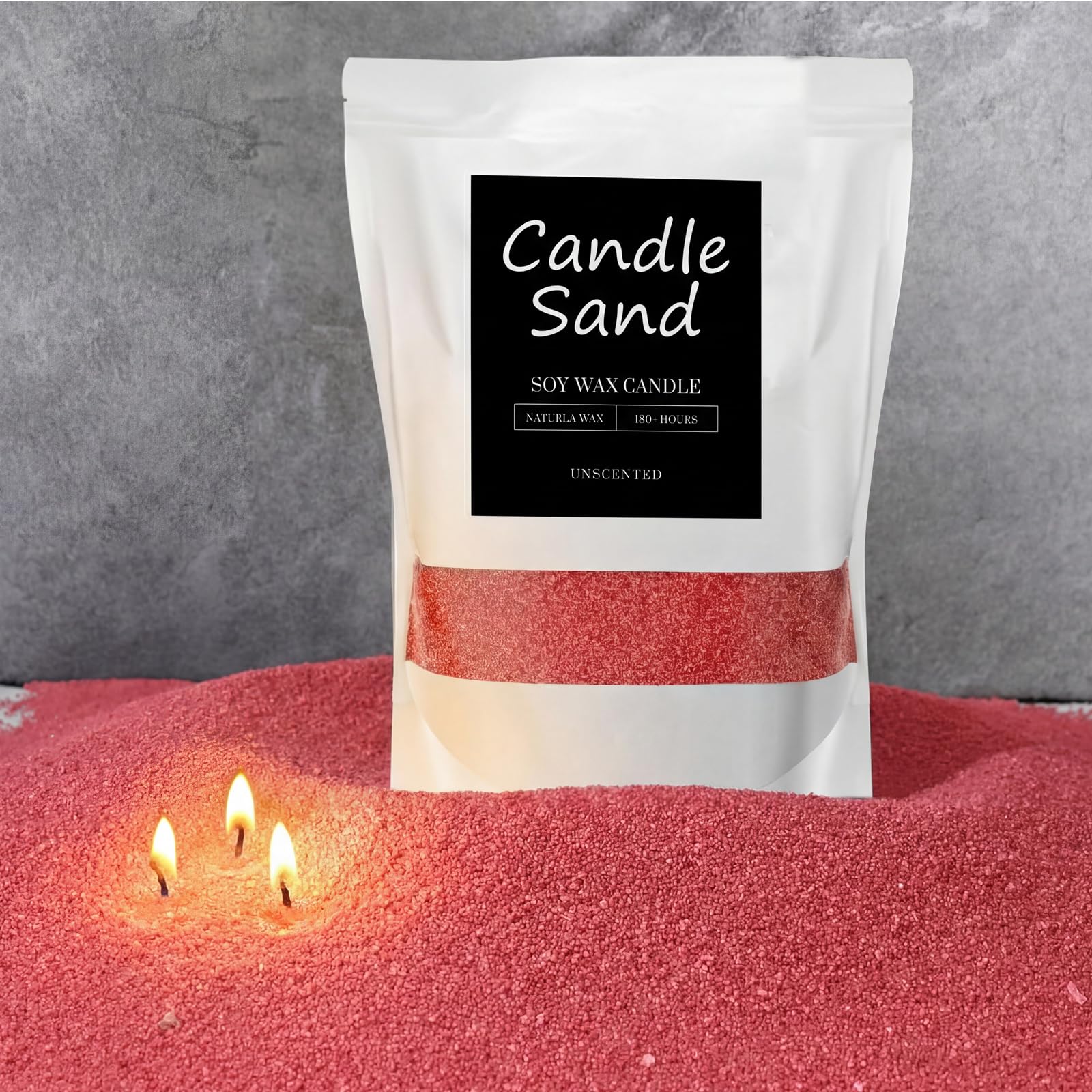 Candle Sand 3.3 lb DIY Pearled Candle Making Kit Included 20 Pcs Wicks and Refillable Beaded Wax Sand Beaded Wax Gift with Wicks Self Extinguish for Home Wedding Party Women