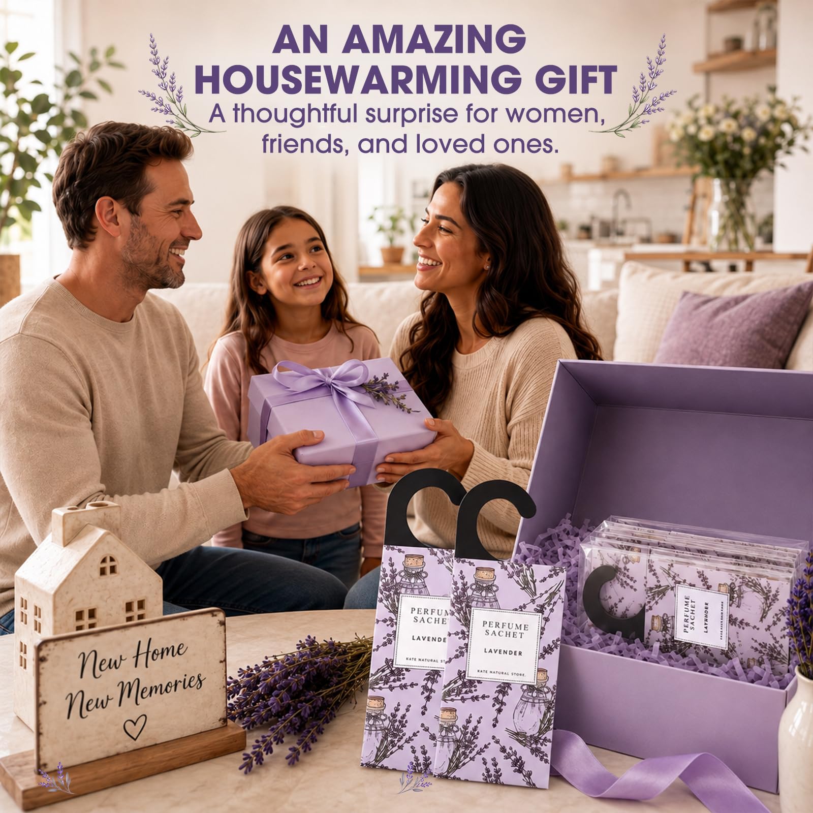 Large 12 Packs Lavender Hanging Scented Sachets Long (12 Count)