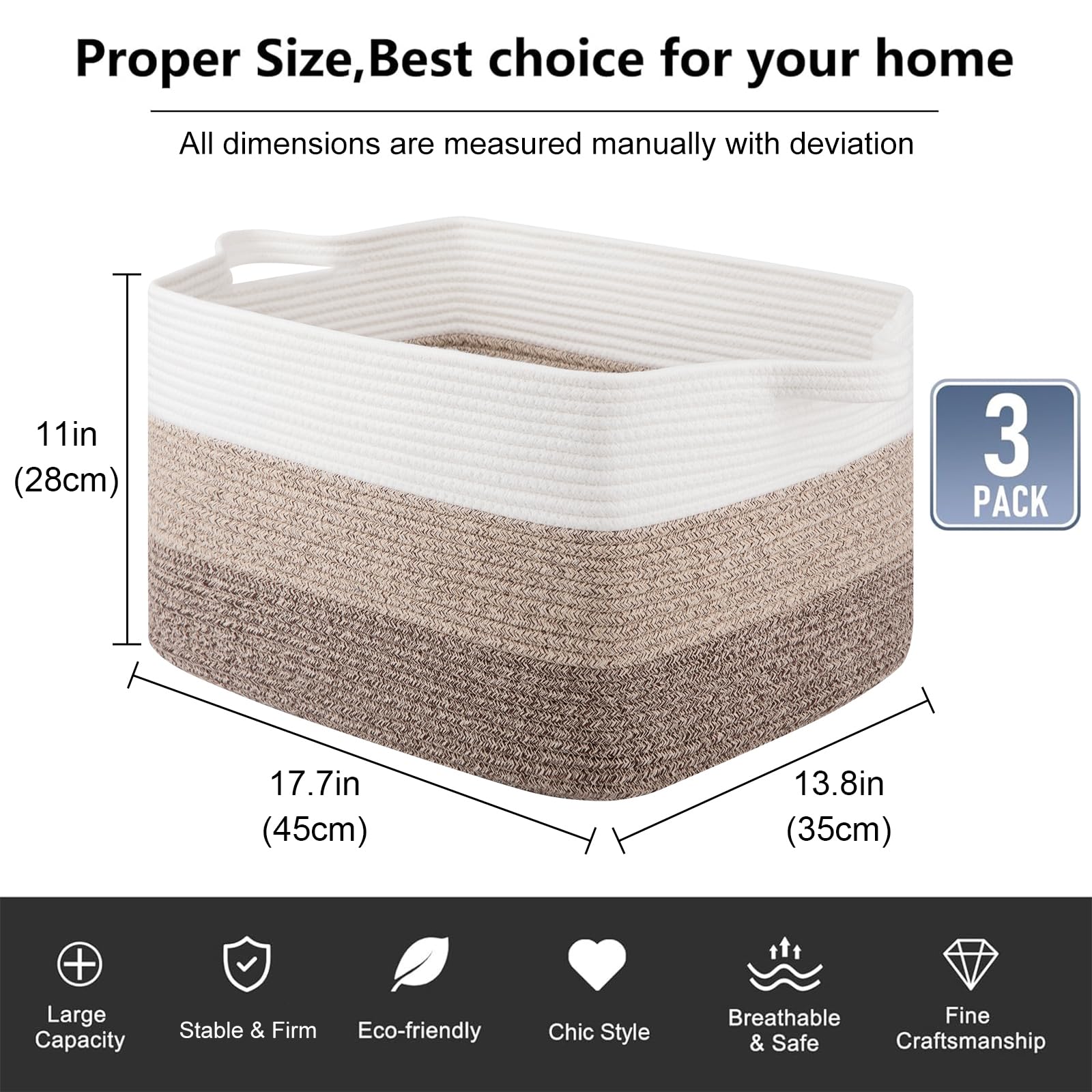 Rectangle Woven Storage Basket