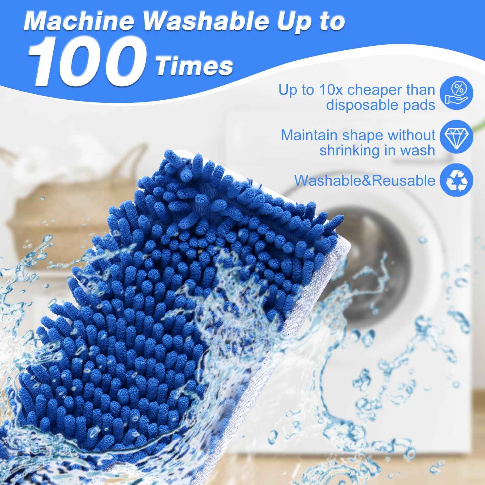 3 Pack Mop Heads Replacements Compatible with O (3 Count)