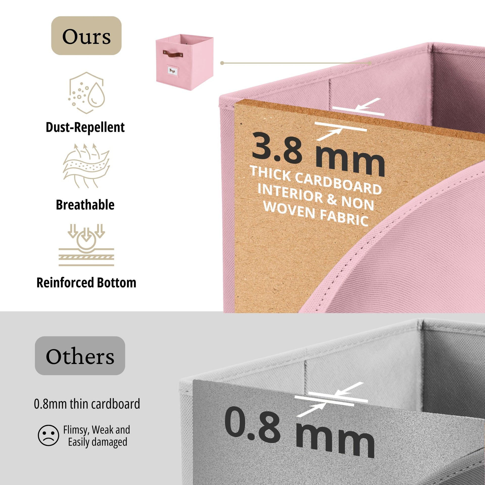 Storage Bins Cube Storage Bin with Labels (6 Count)
