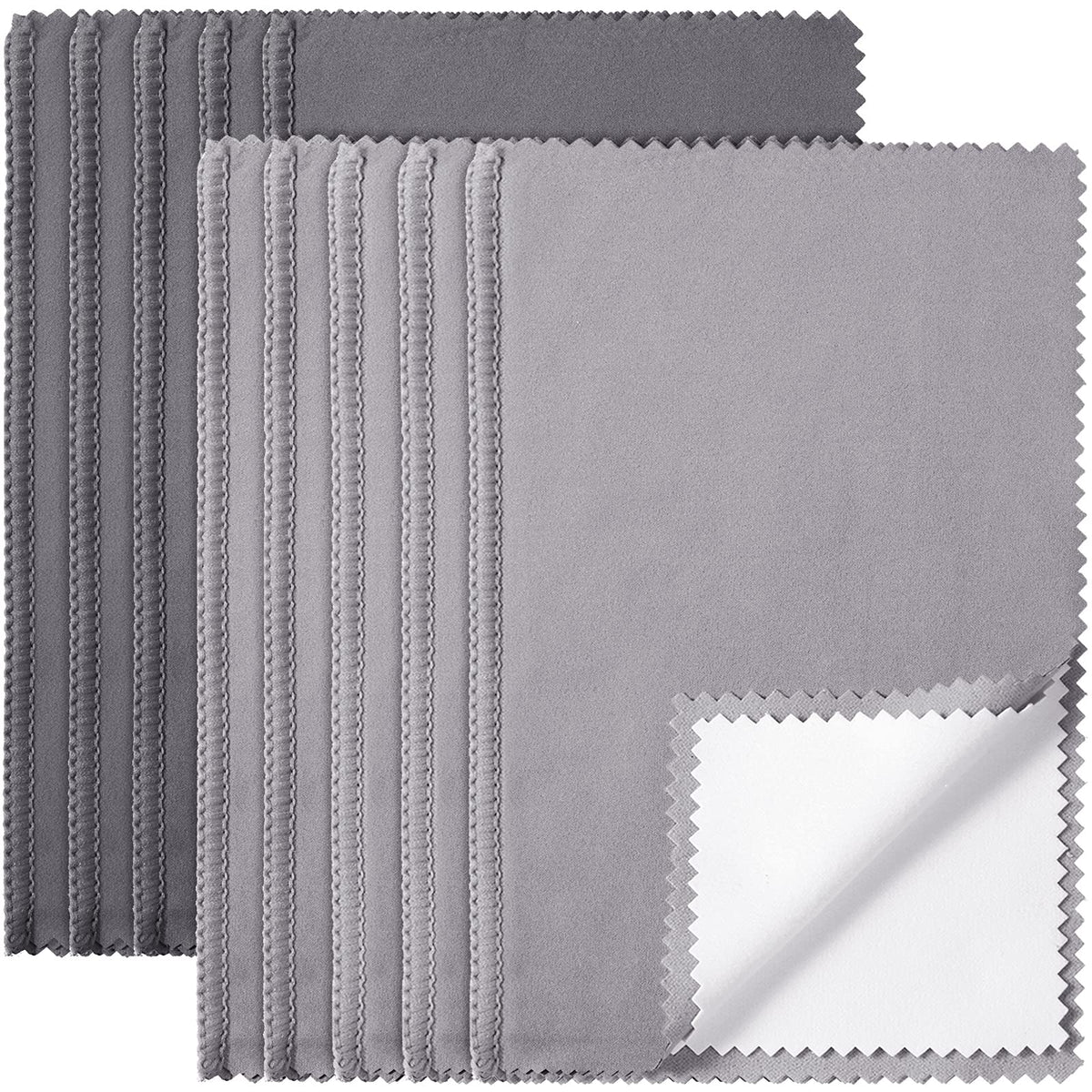 10 Pcs Silver Jewelry Polishing Cloths 6 x 8 inches Jewelry Cleaning Cloth Sterling Polish Cloths for Jewelry (10 Count)