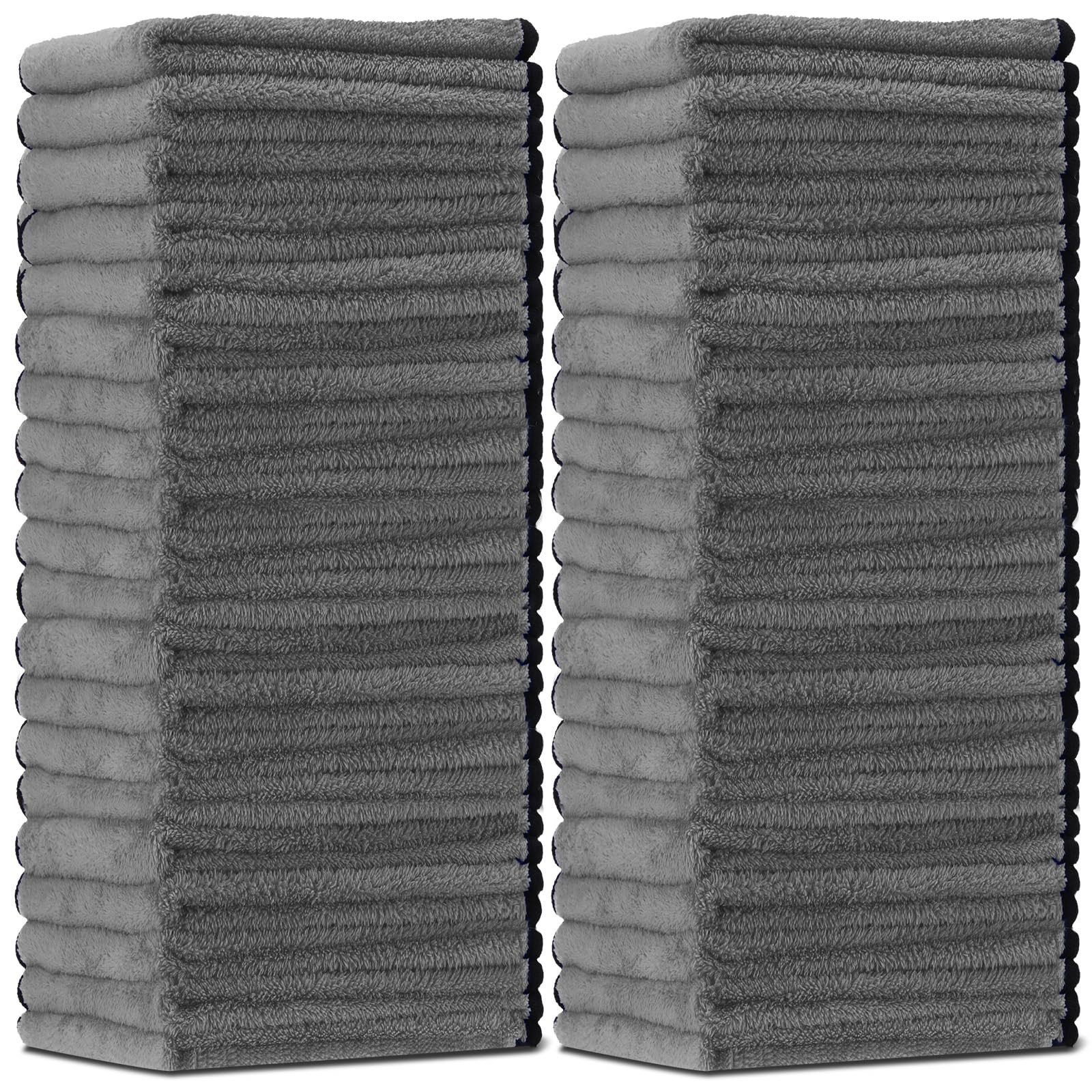 40 Pcs Gray Microfiber Towels (40 Count)