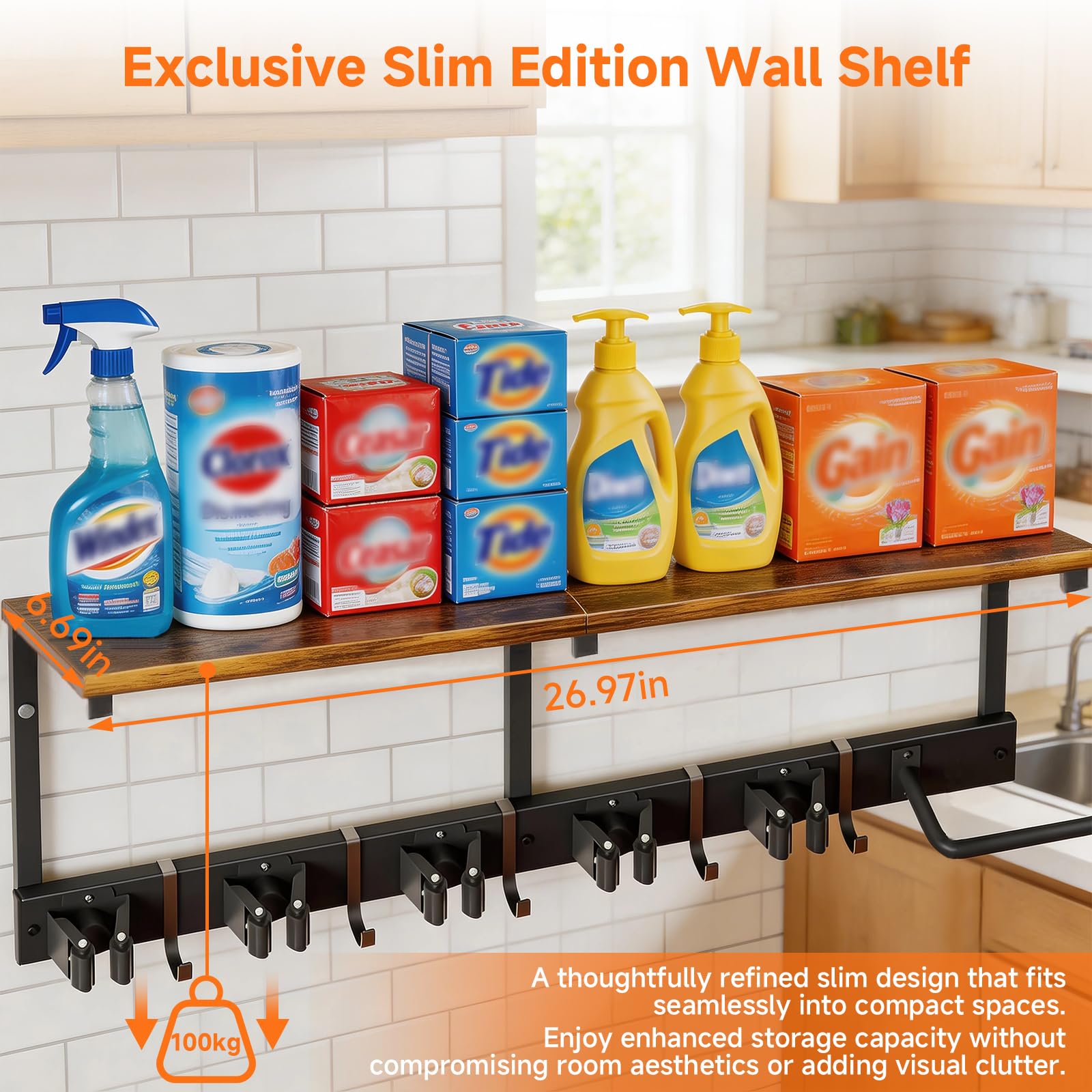3 in 1Broom Holder Wall Mount