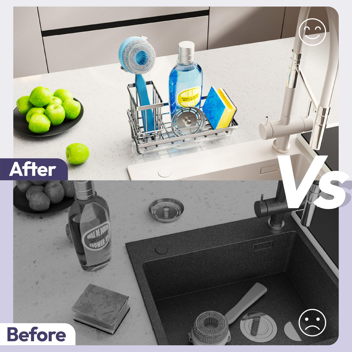 Kitchen Sink Caddy Sponge Holder