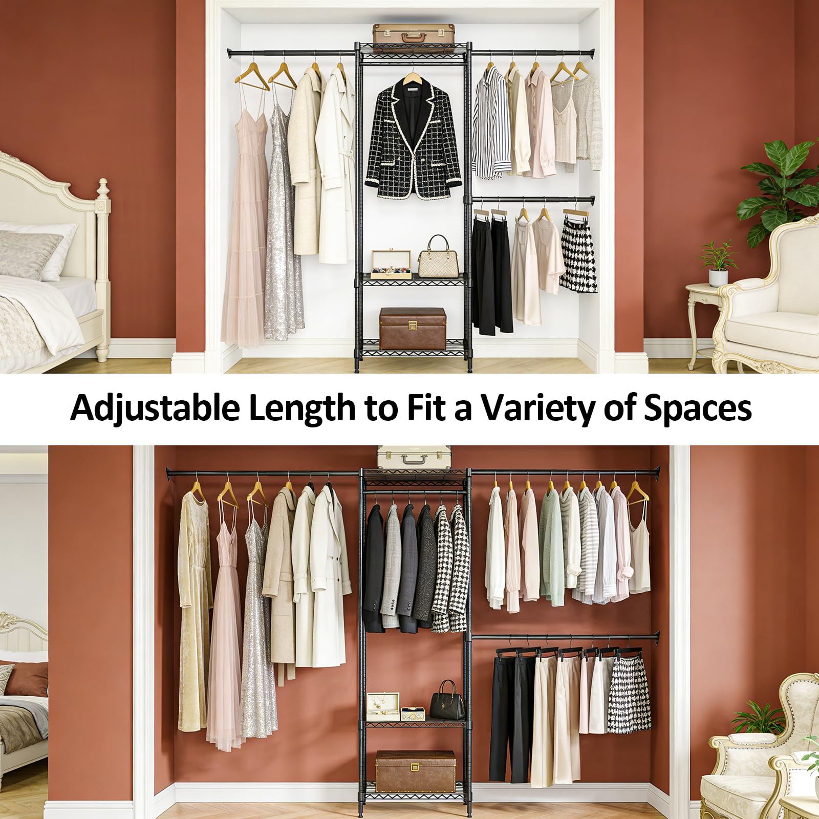 Heavy Duty Garment Rack Wire Clothes Rack for Hanging Clothes