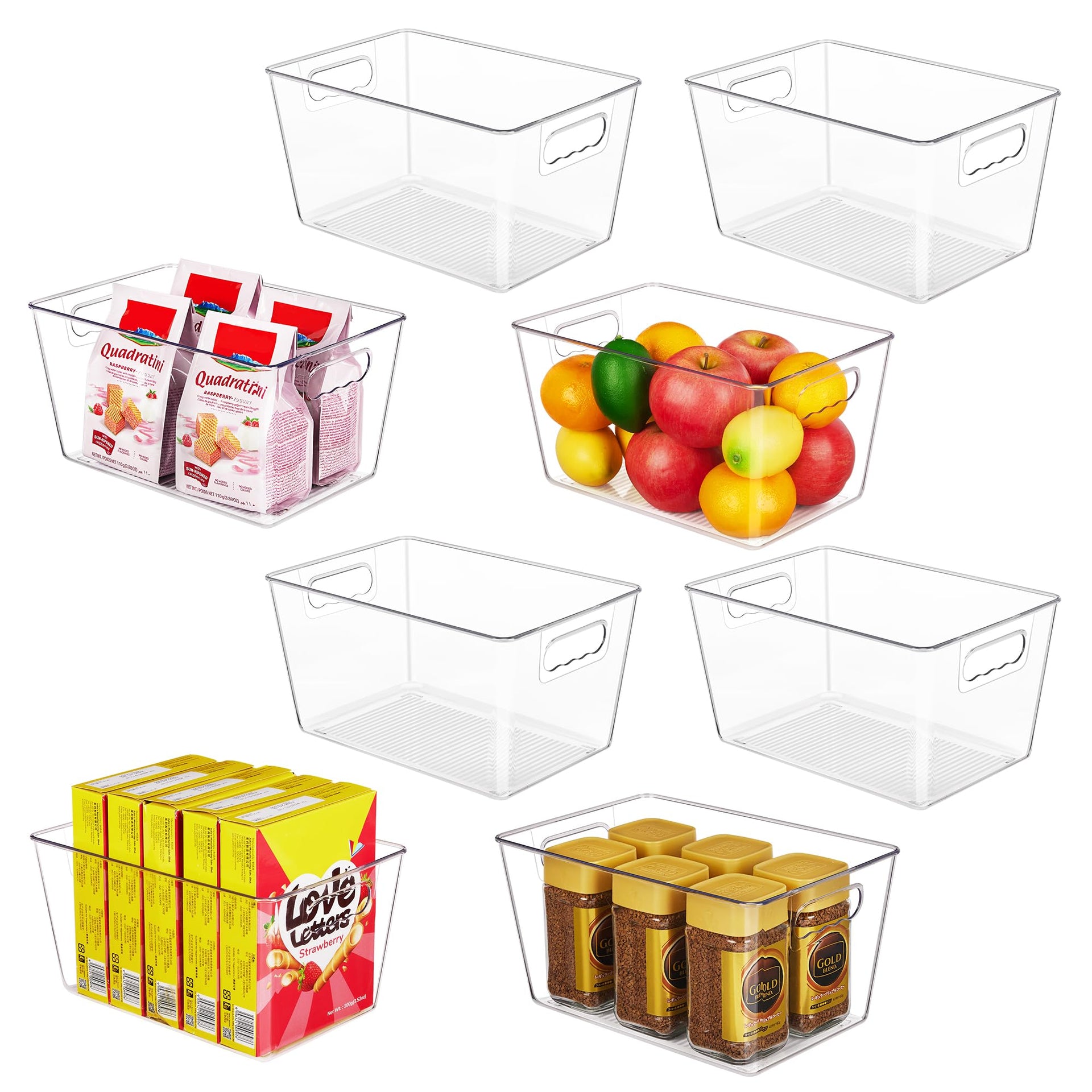 8 Pack Clear Storage Bins (8 Count)