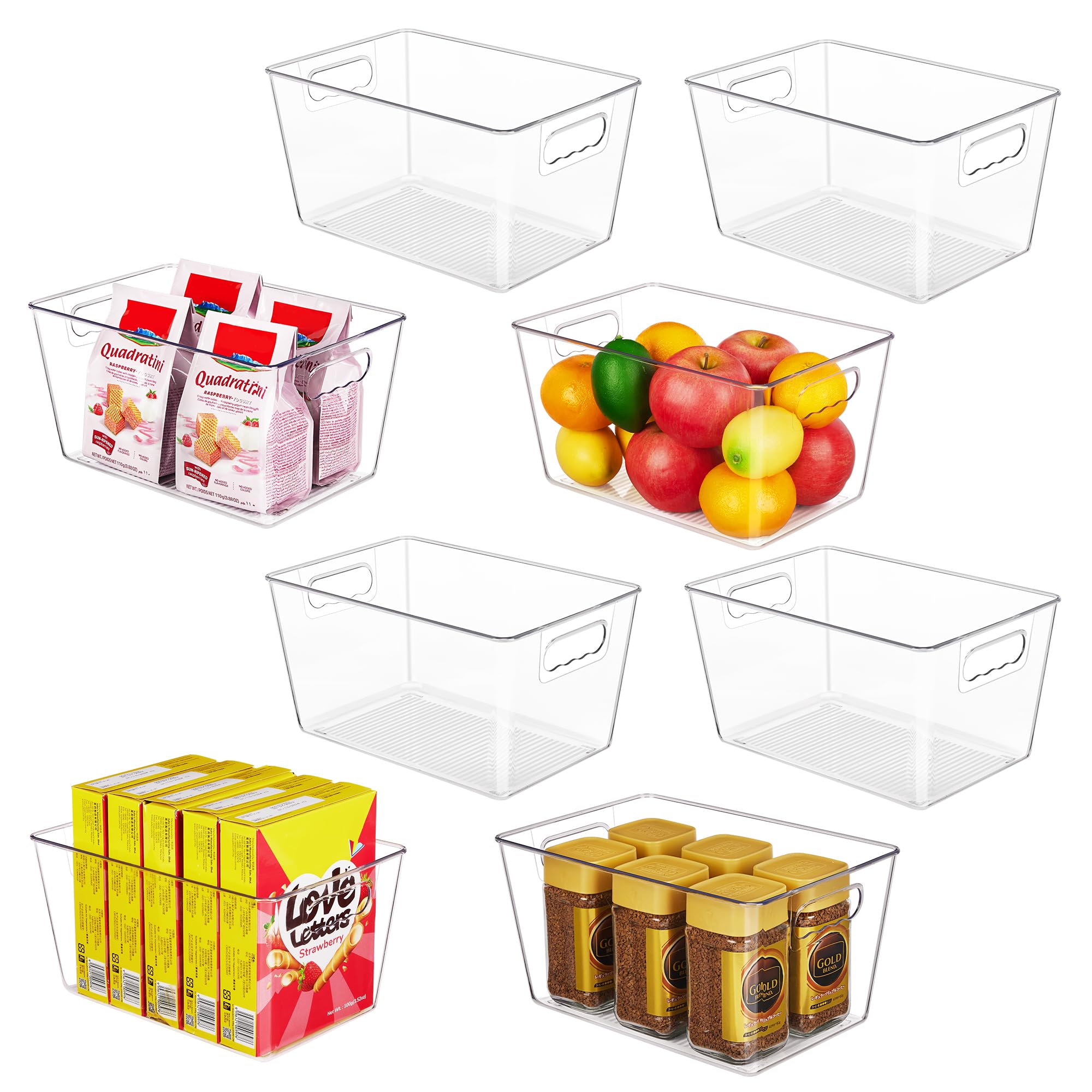 8 Pack Clear Storage Bins (8 Count)