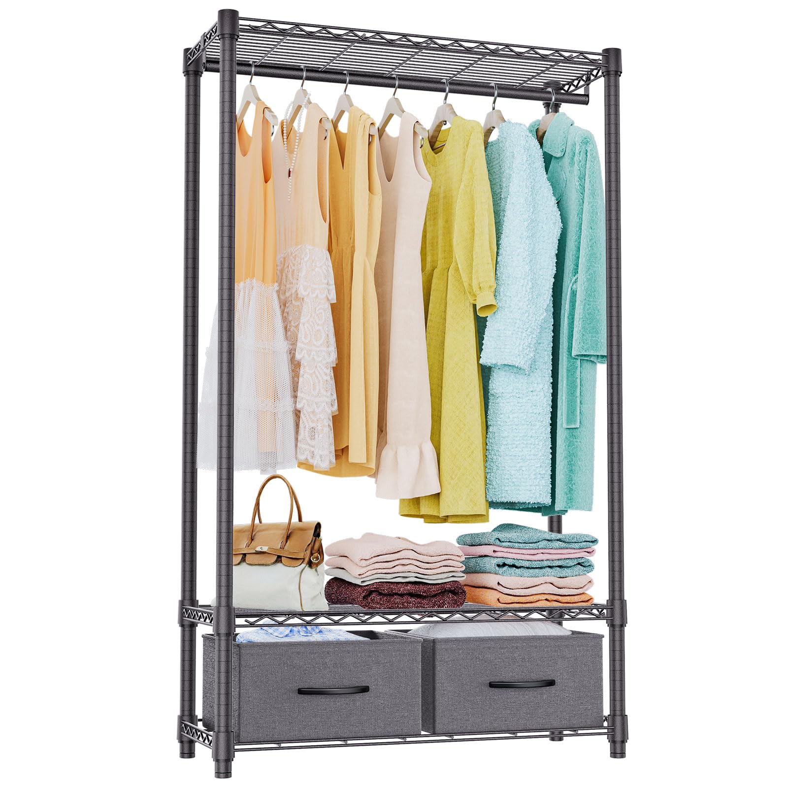 Heavy Duty Garment Rack Wire Clothes Rack for Hanging Clothes
