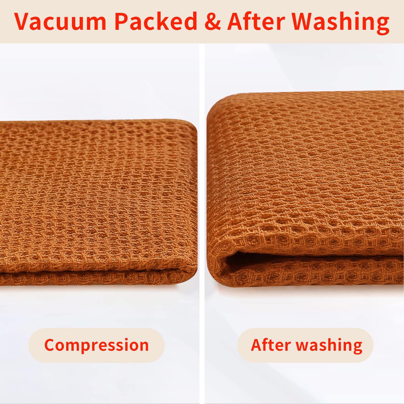 100% Cotton Waffle Weave Kitchen Dish Towels 4 (4 Count)