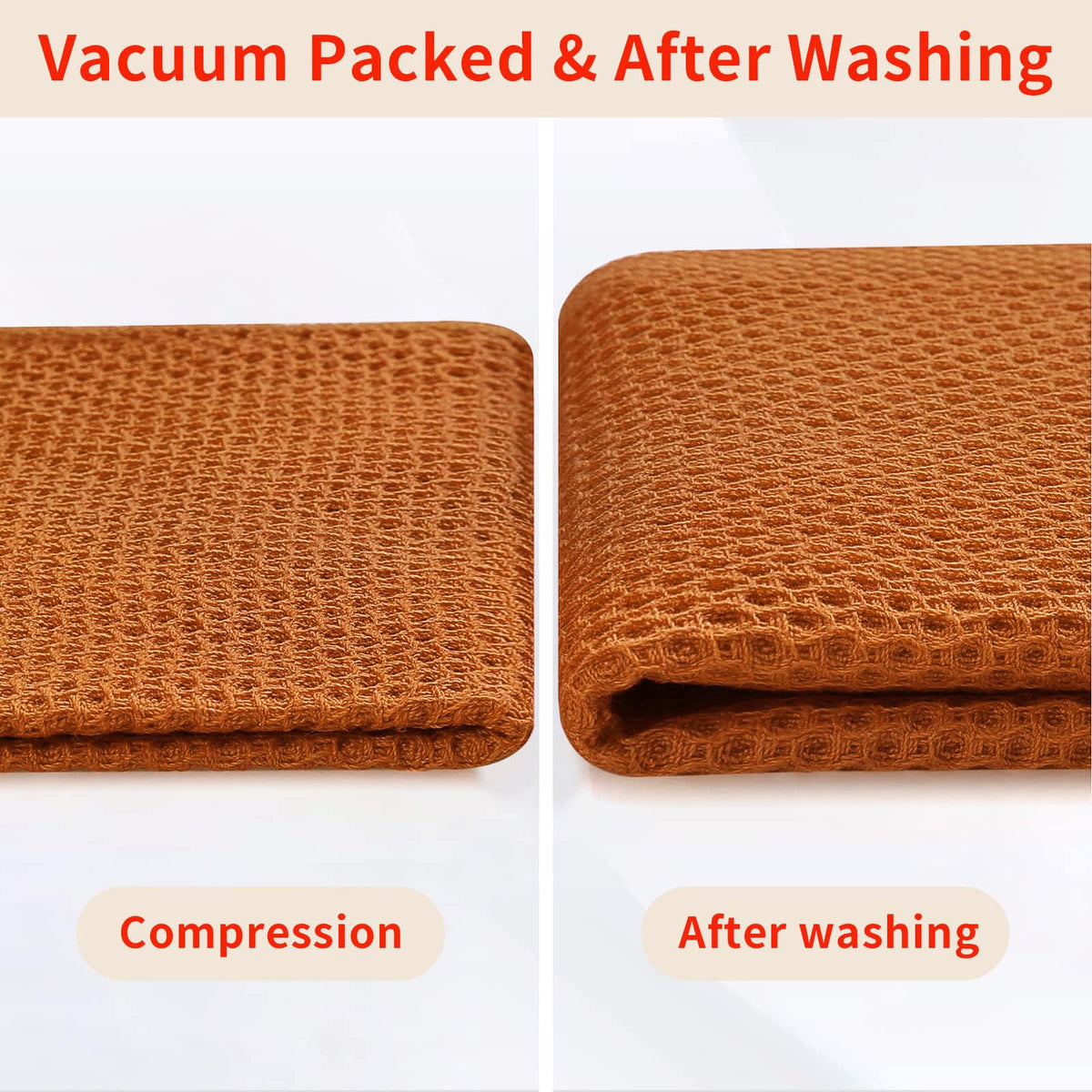 100% Cotton Waffle Weave Kitchen Dish Cloths 6 (6 Count)