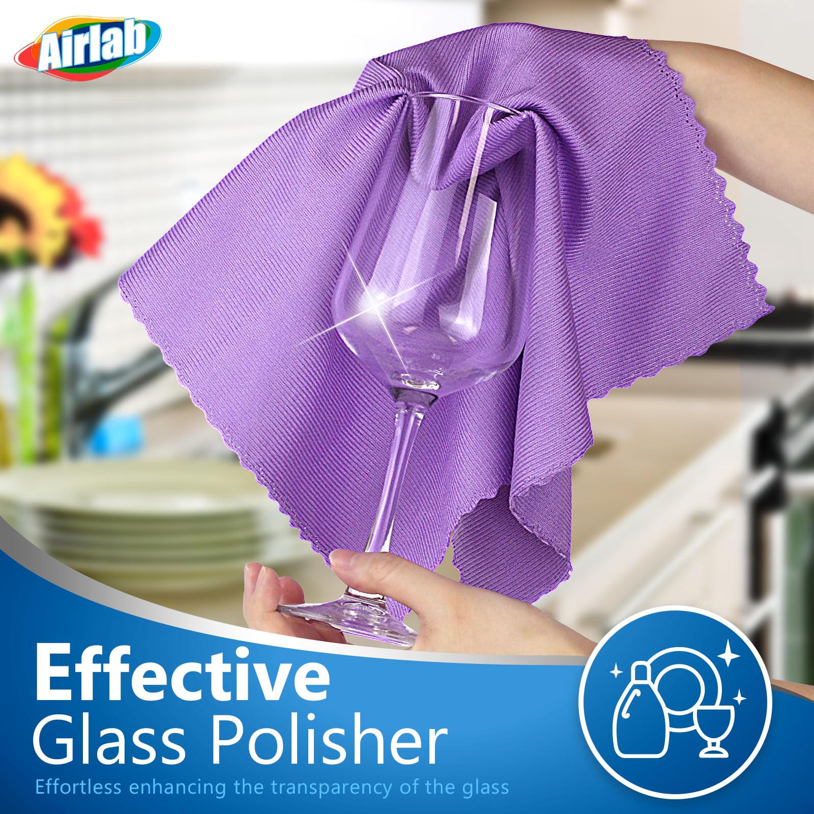 Glass Polishing Streak Free Miracle Cleaning Cloth (8 Count)