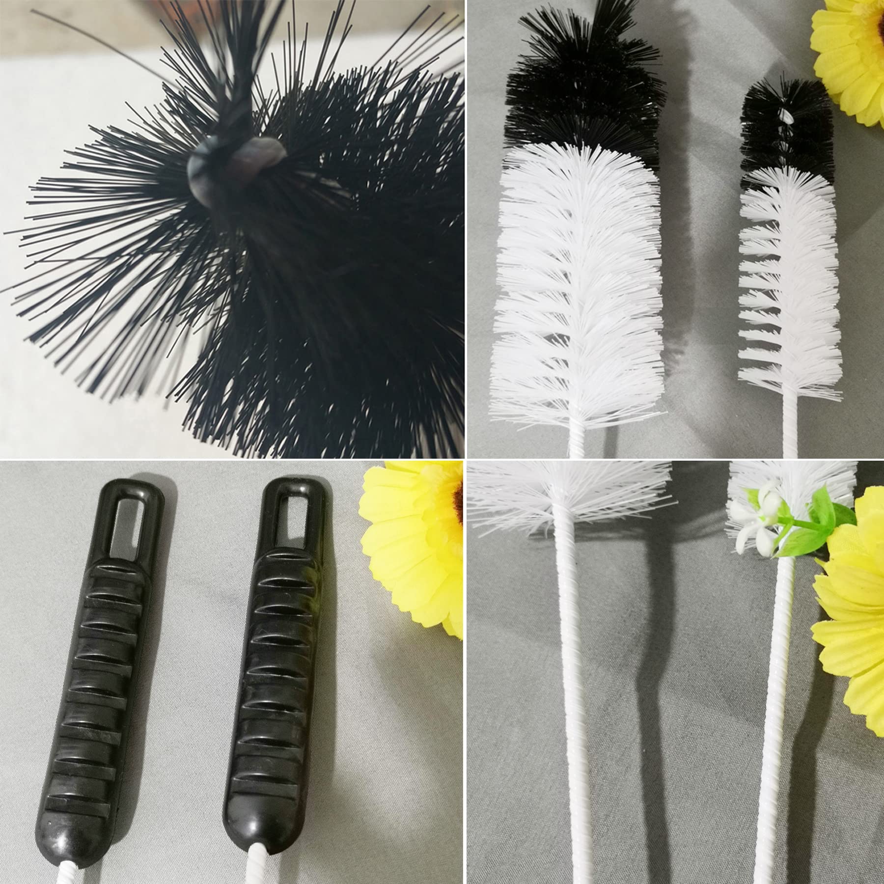 Bottle Brushes Thin Long Handle X 4 (4 Count) - ModHome Supplies
